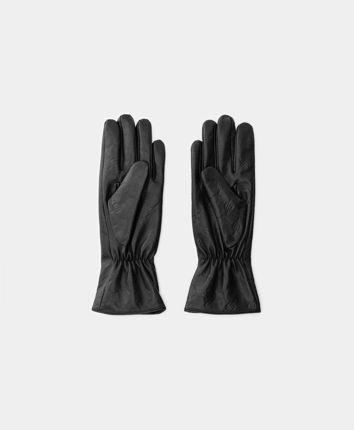 Monogram Black Monogram Leather Womens Glove