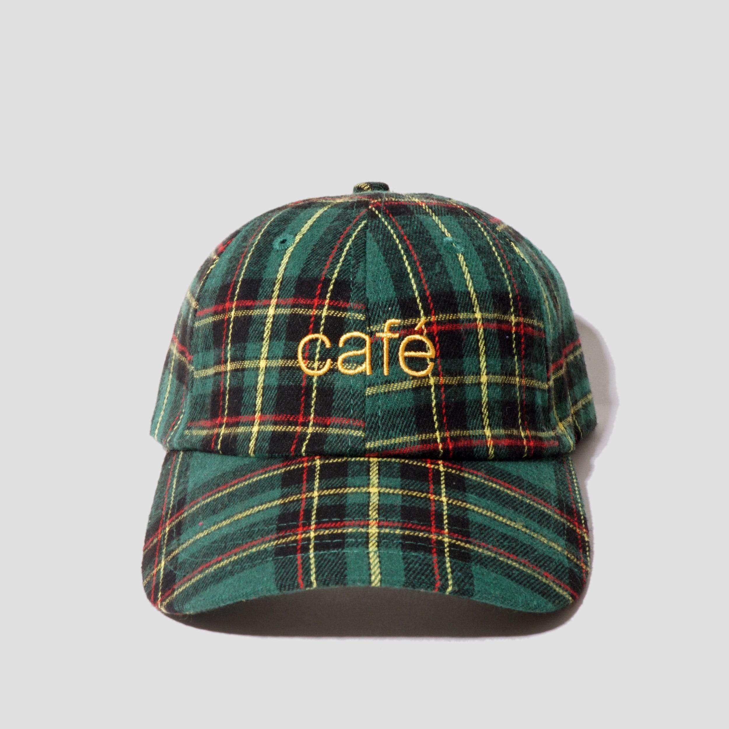 Skateboard Cafe Tartan 6 Panel Cap Green