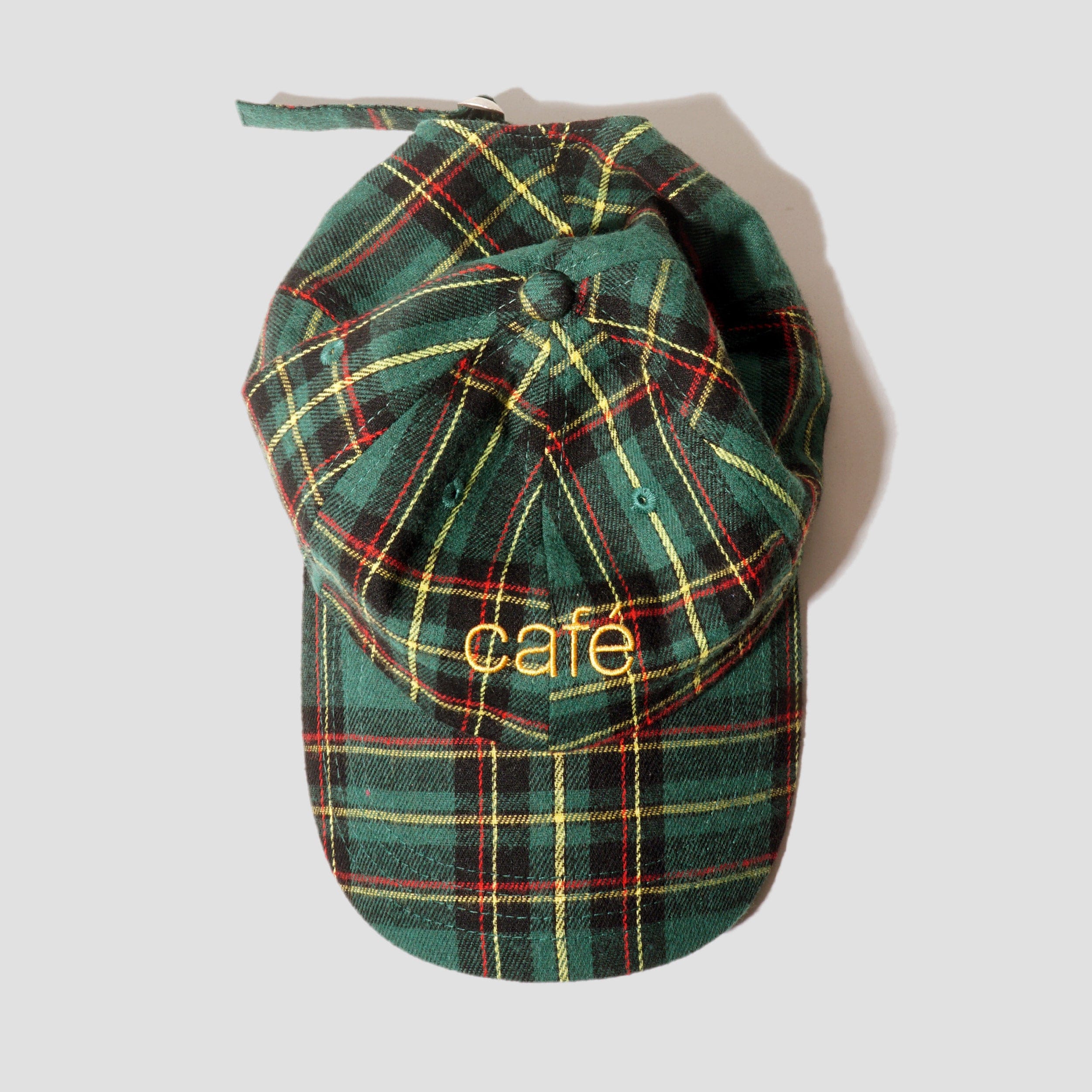Skateboard Cafe Tartan 6 Panel Cap Green
