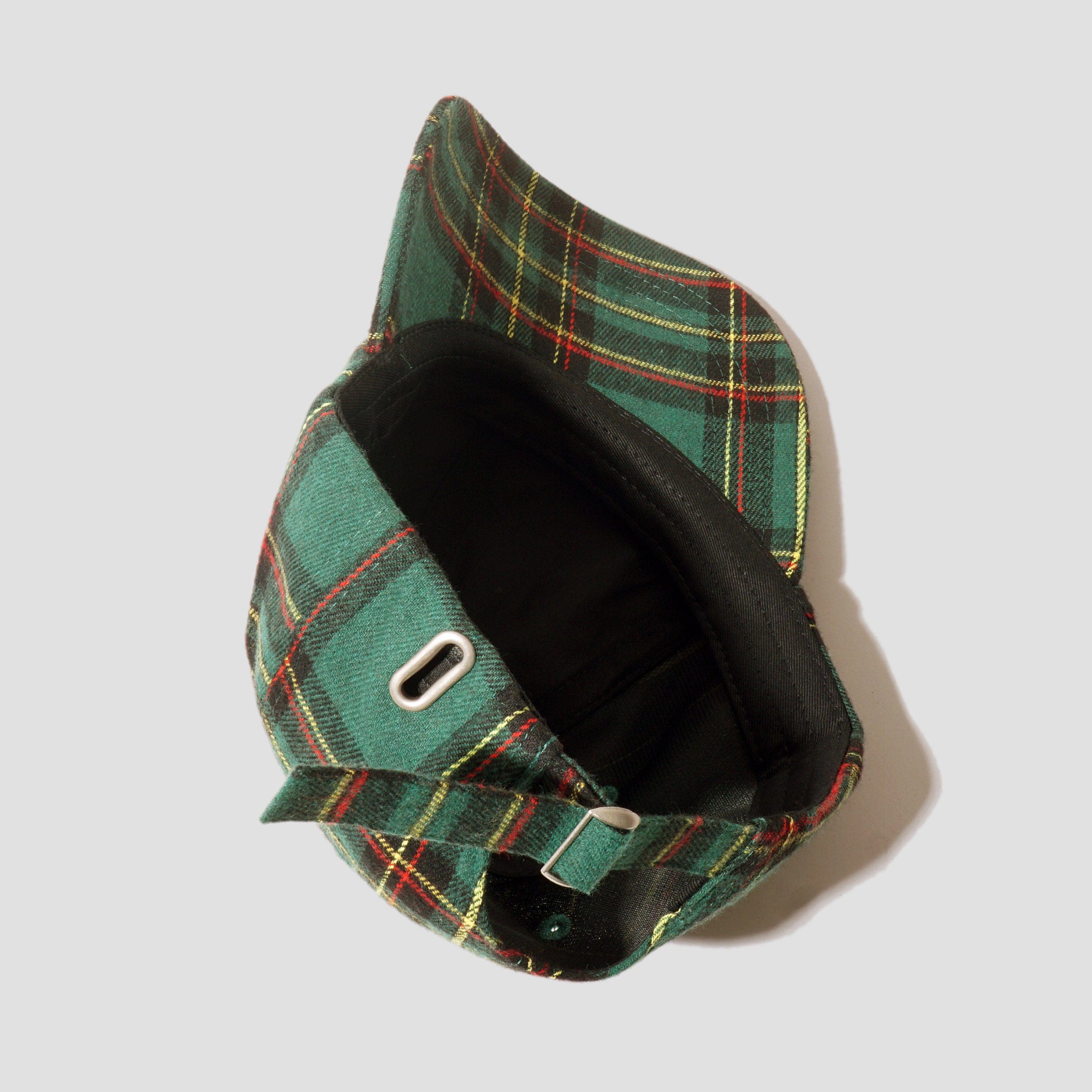 Skateboard Cafe Tartan 6 Panel Cap Green