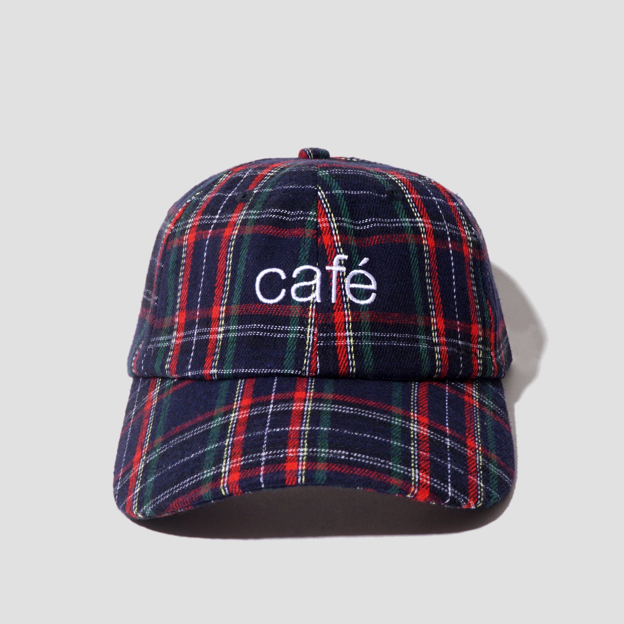 Skateboard Cafe Tartan 6 Panel Cap Navy