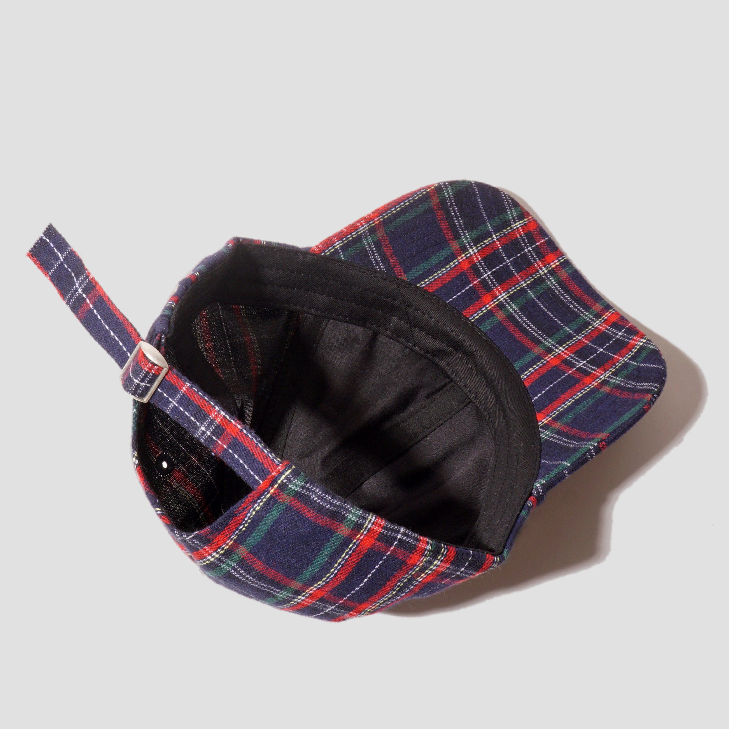 Skateboard Cafe Tartan 6 Panel Cap Navy