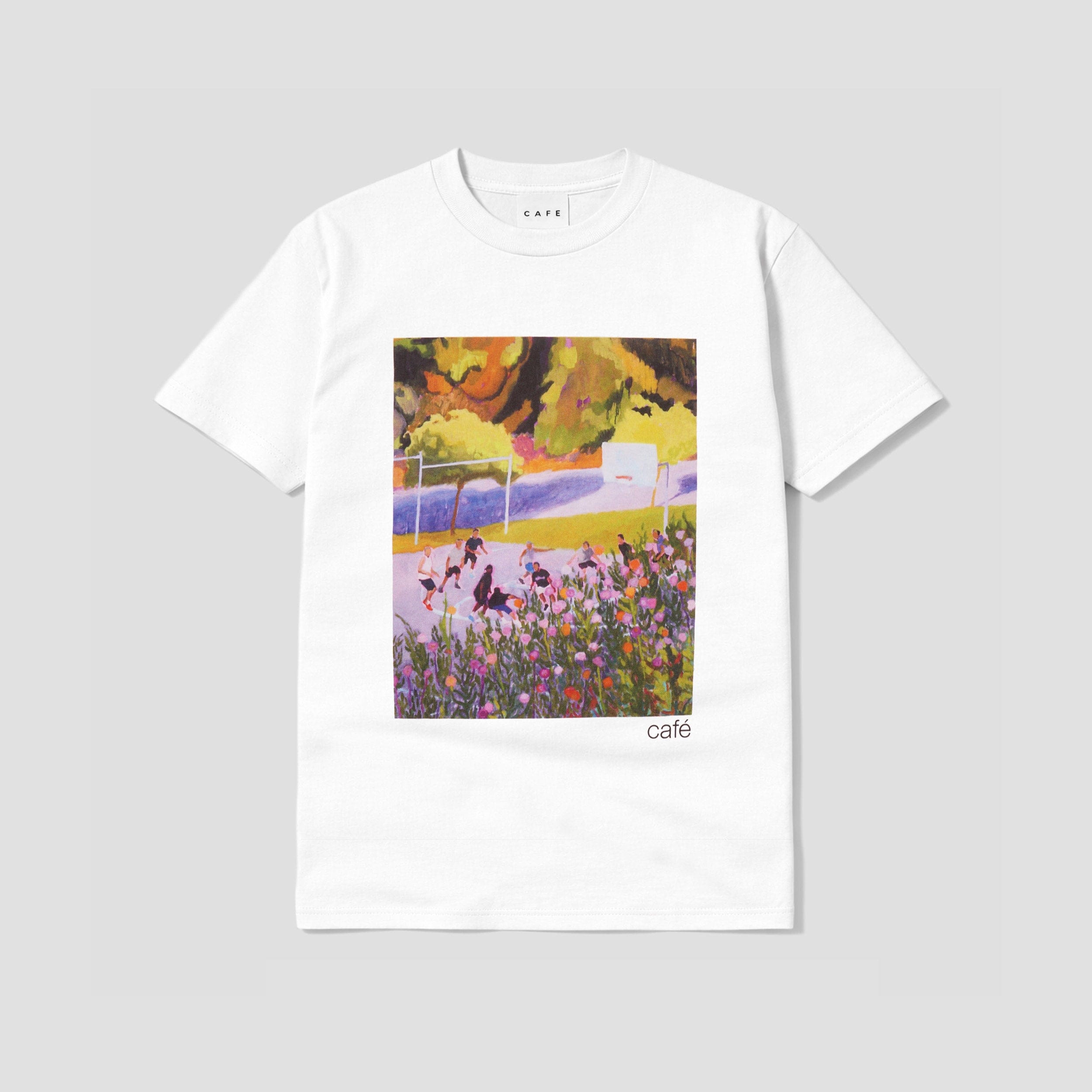 Skateboard Cafe Courts T - Shirt White