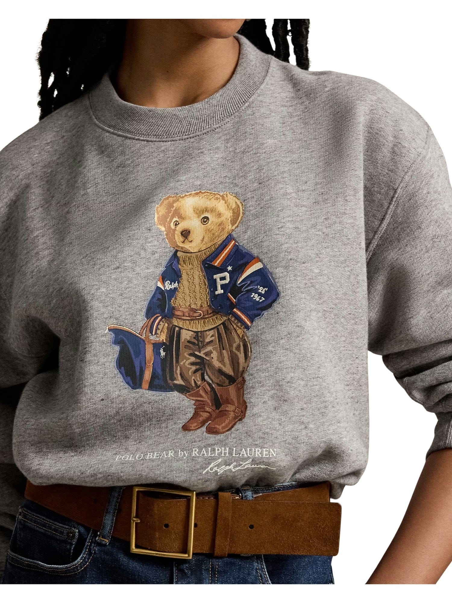 BEAR Grey Varsity Bear Graphic Sweatshirt