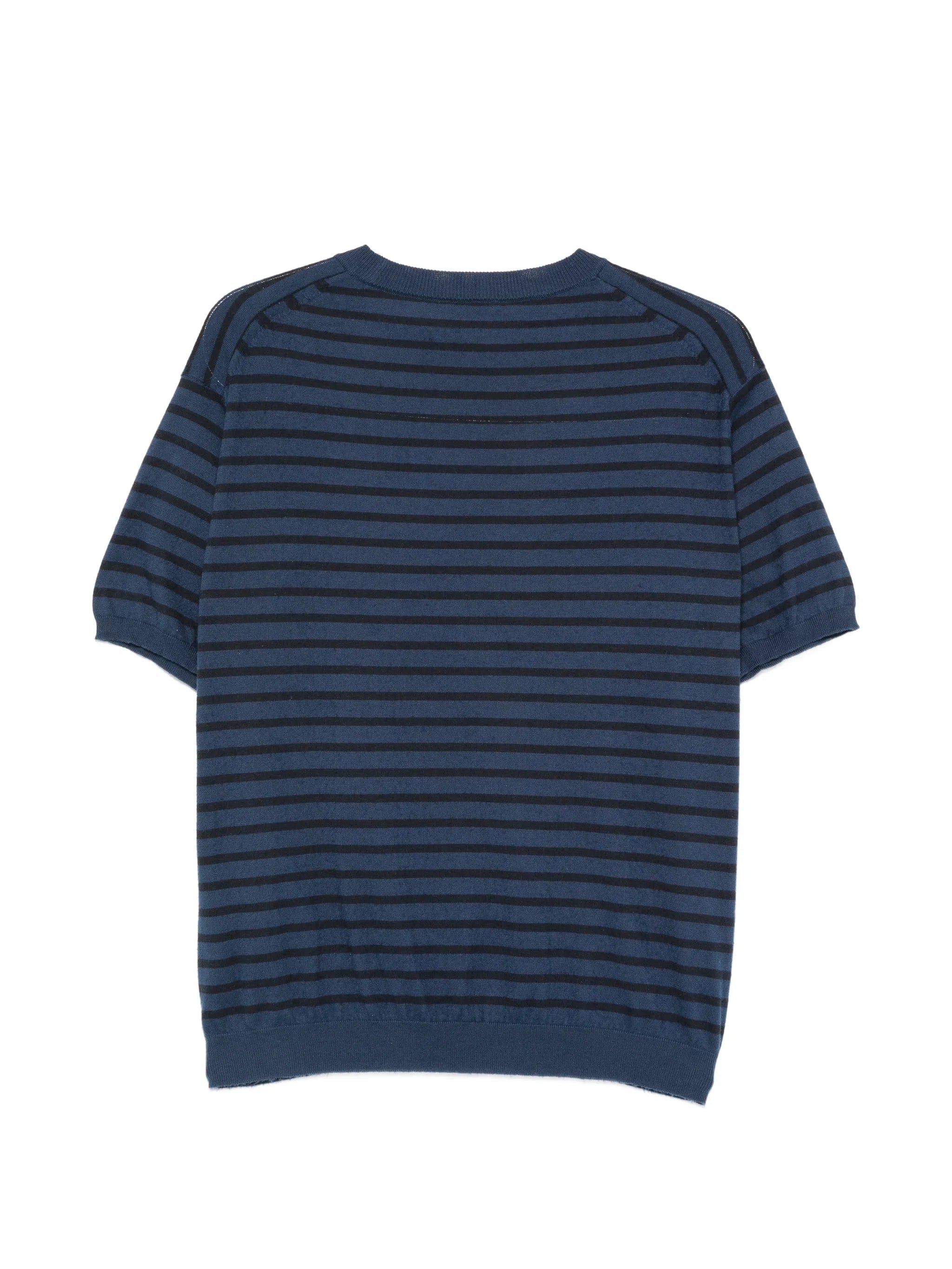 Auralee high - gauge striped cotton T - shirt