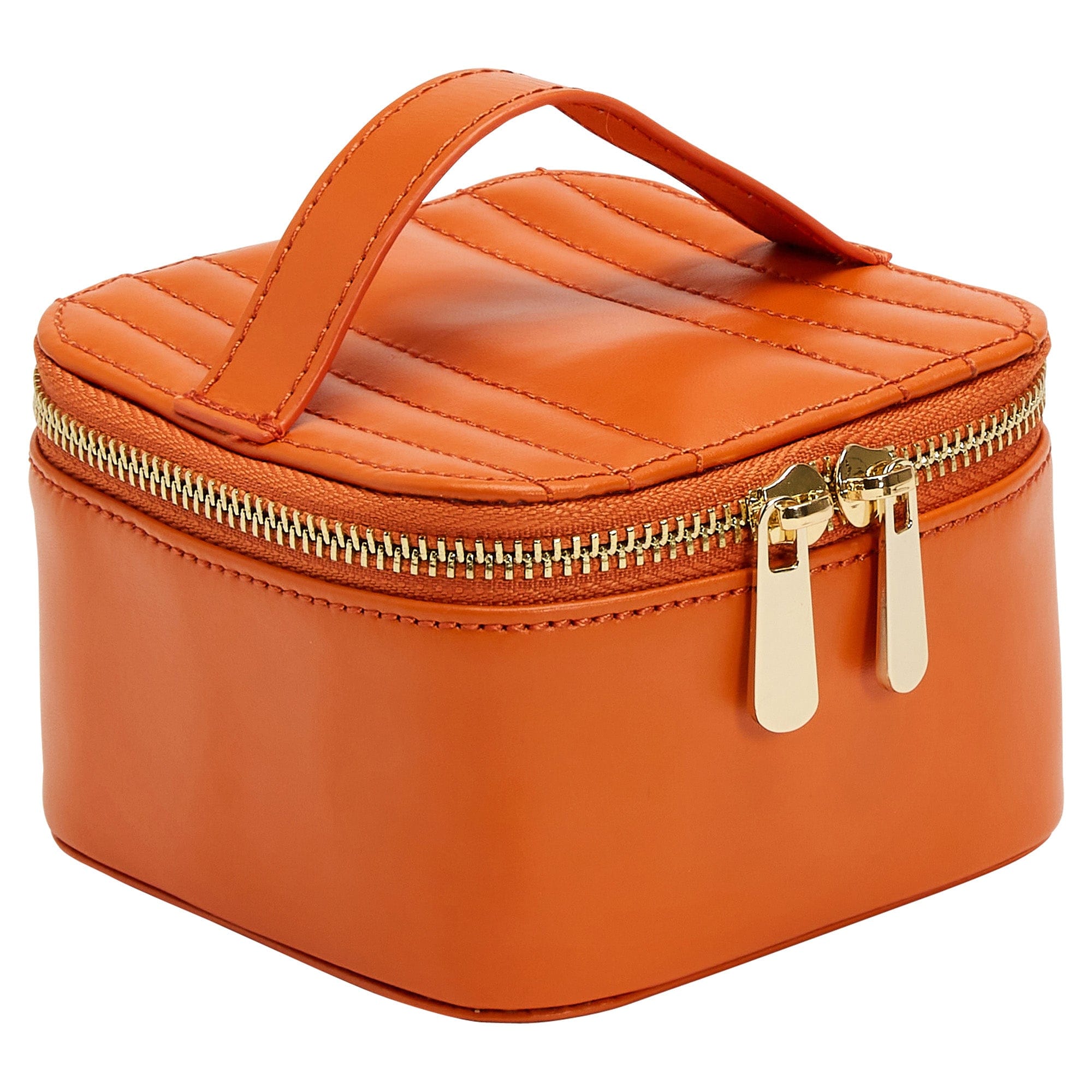 WOLF Maria Zip Jewelry Cube in Tangerine