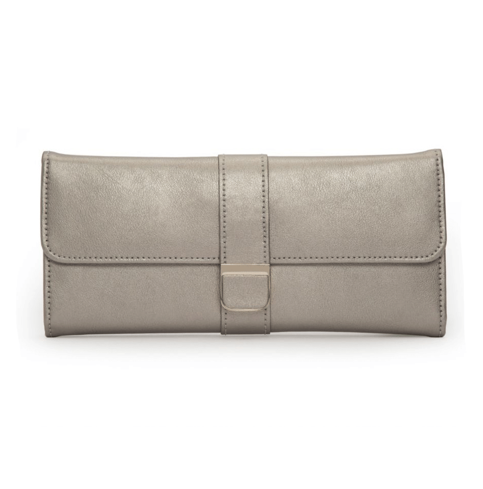 WOLF Palermo Jewelry Roll in Pewter