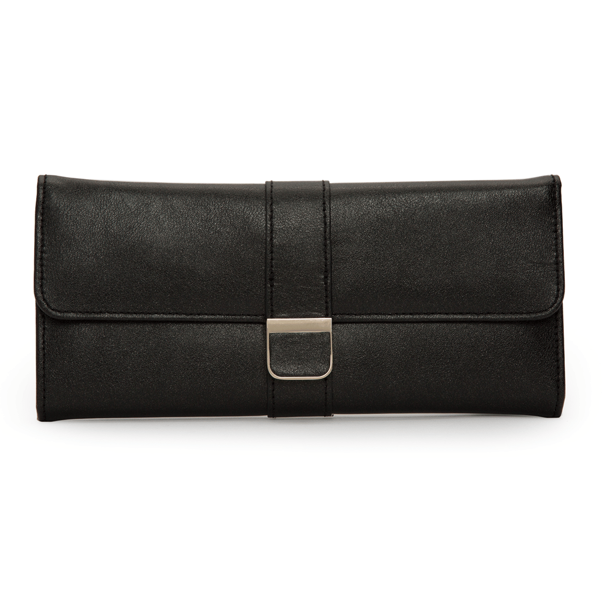WOLF Leather Jewelry Roll in Black Anthracite