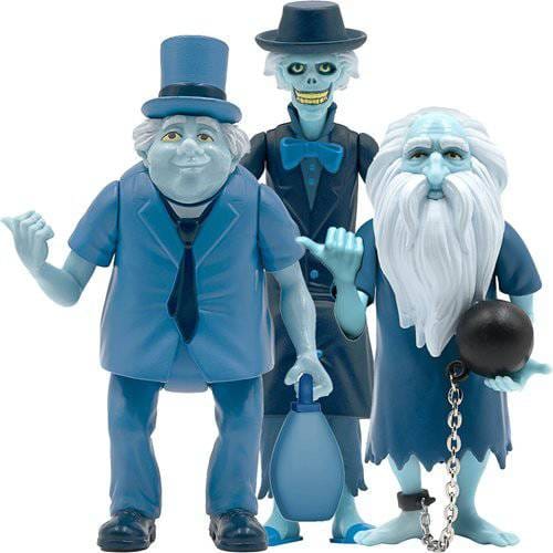 Toyshnip Super7 Haunted Mansion Hitchhiking Ghosts 3 3/4 - Inch ReAction Figure Set of 3 - SDCC Exclusive