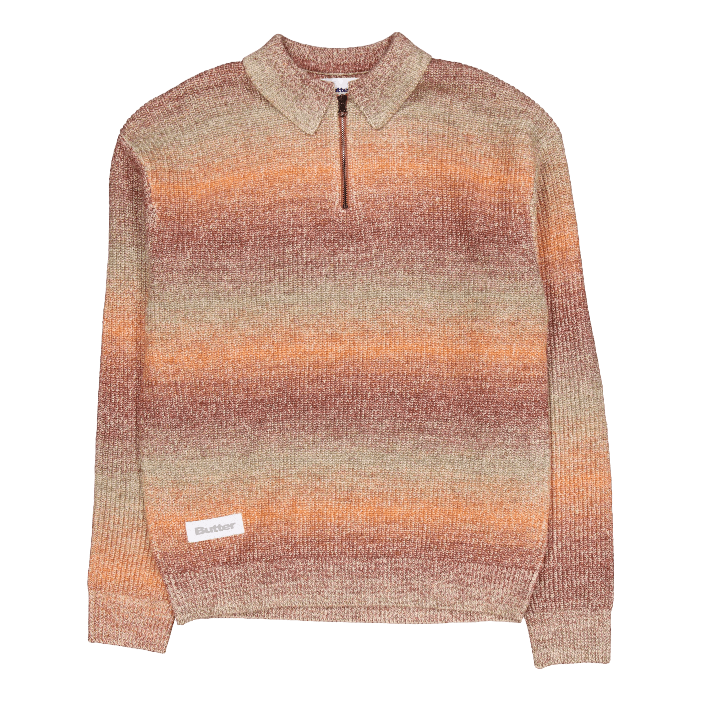 Butter Goods Beams 1/4 Zip Knit Polo Port