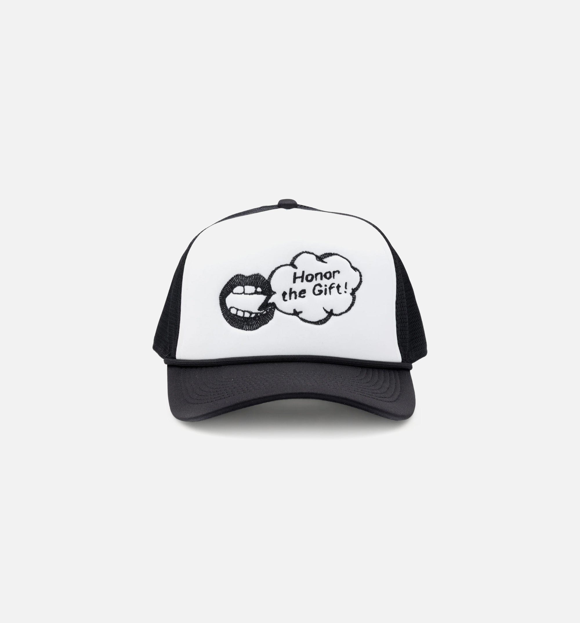 HONOR Speak Trucker Snapback Mens Hat - Black/White