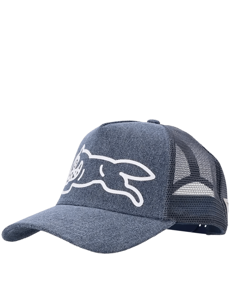 Ice Cream Trucker Cap Denim Running Dog Indigo