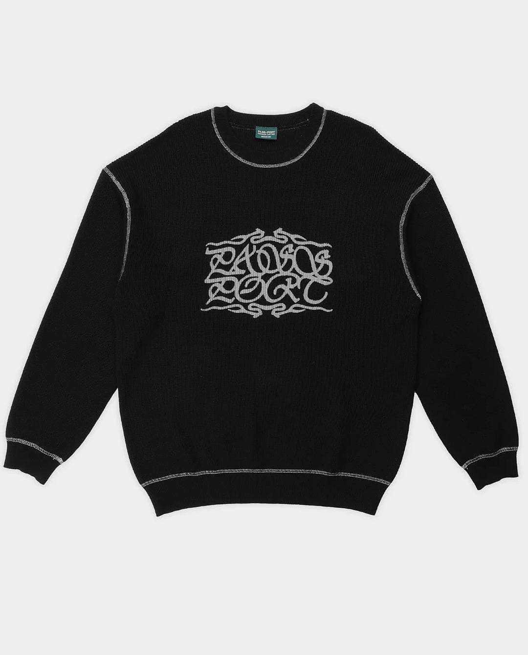 Passport - Calligraphy Knit Sweater - Black