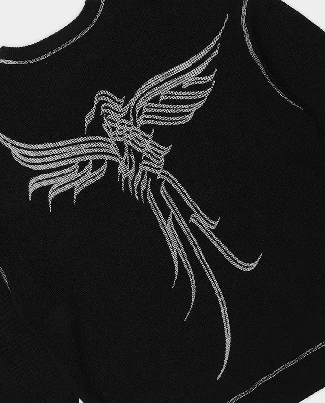 Passport - Calligraphy Knit Sweater - Black
