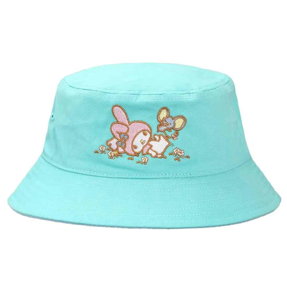 Bioworld Sanrio - My Melody & Flat Bucket Hat (Embroidered) - Bioworld