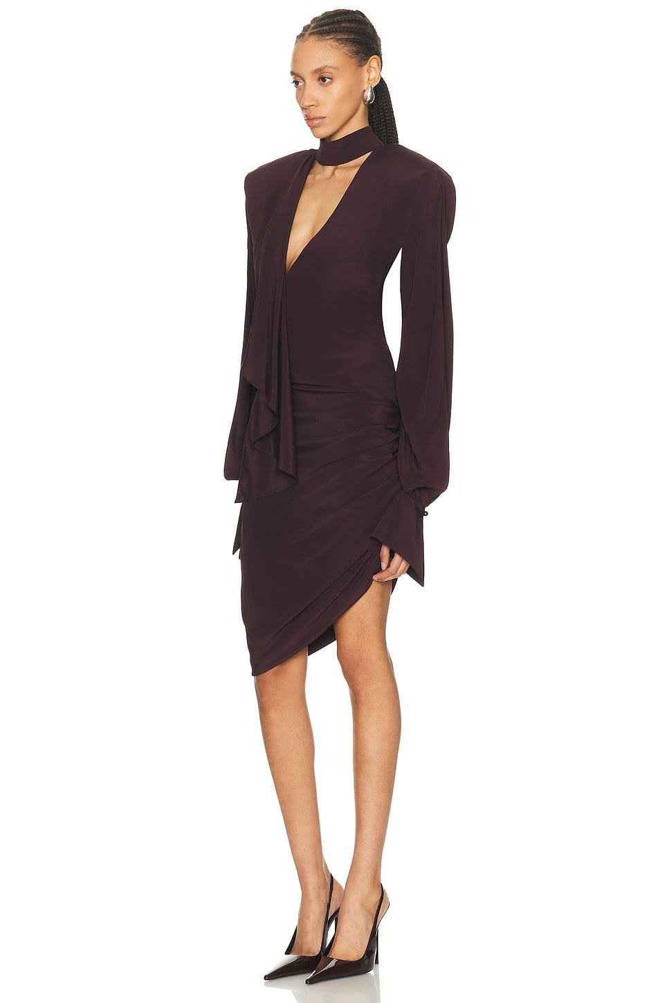 Mugler Long Sleeve Mini Dress