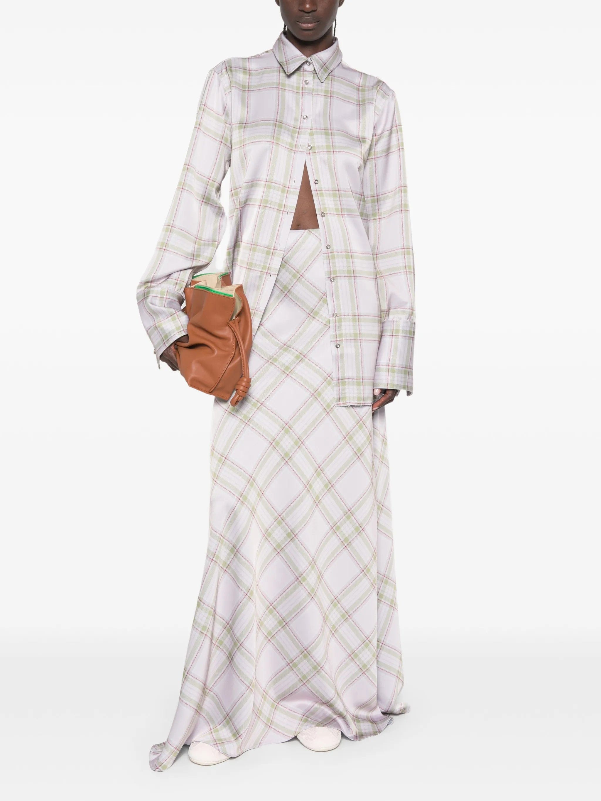 Marques'almeida tartan - pattern maxi skirt