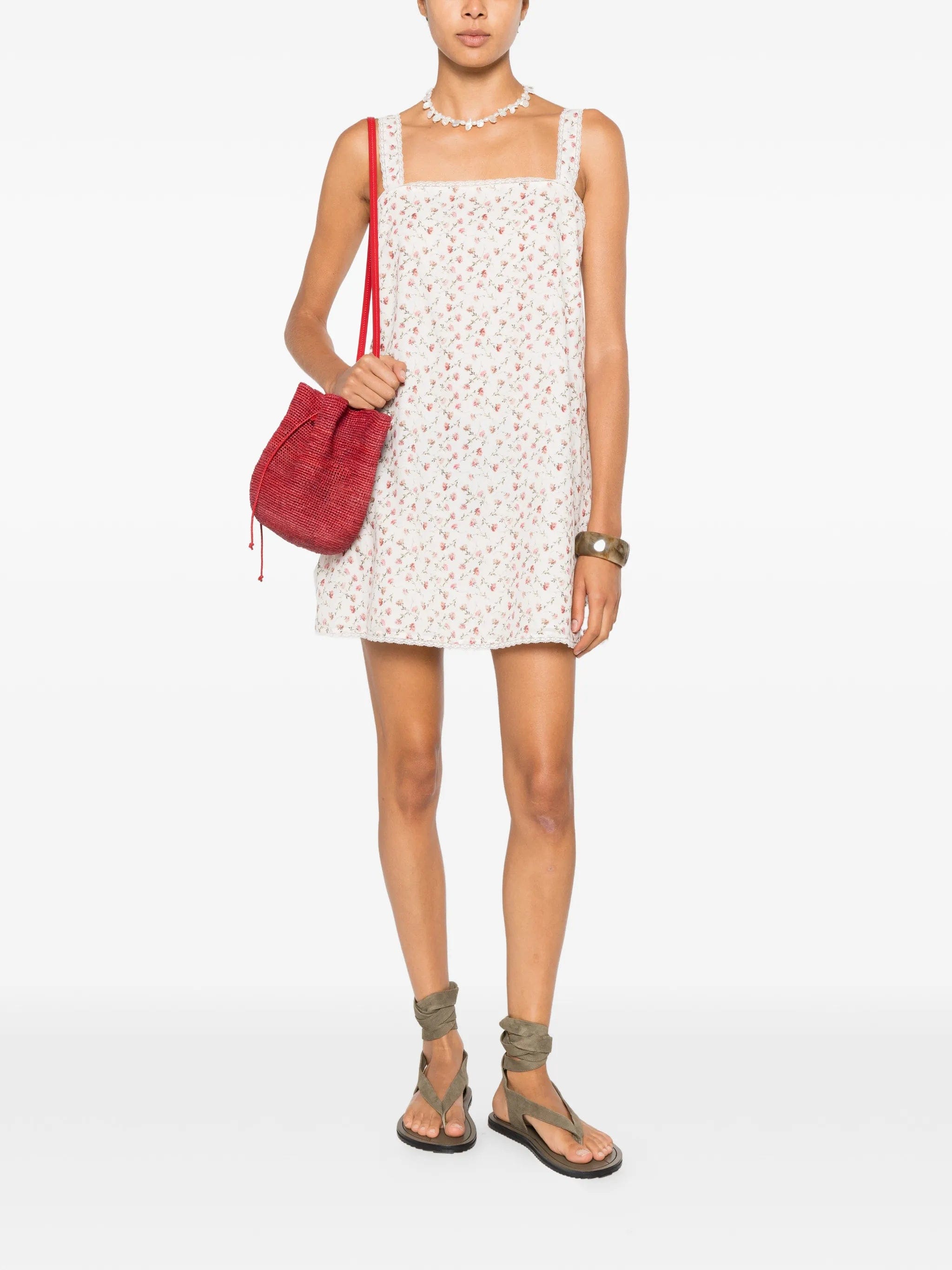 Posse Charlotte floral - print cotton mini dress