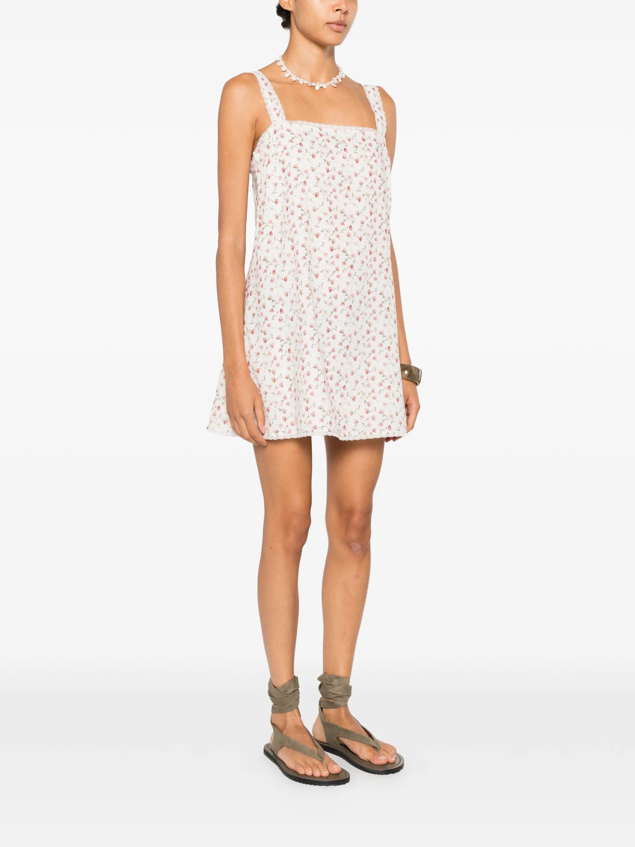 Posse Charlotte floral - print cotton mini dress