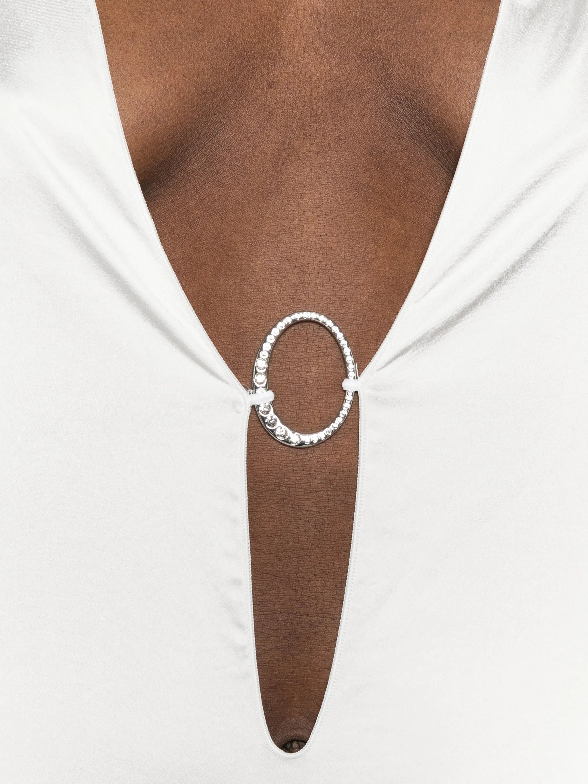 Oséree feather - trim mini dress
