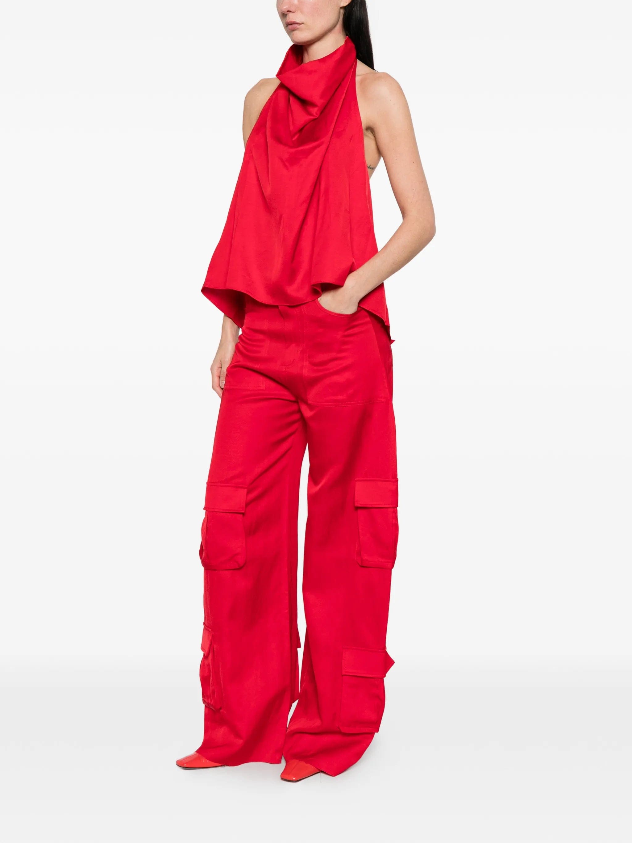Marques'almeida satin cargo pants