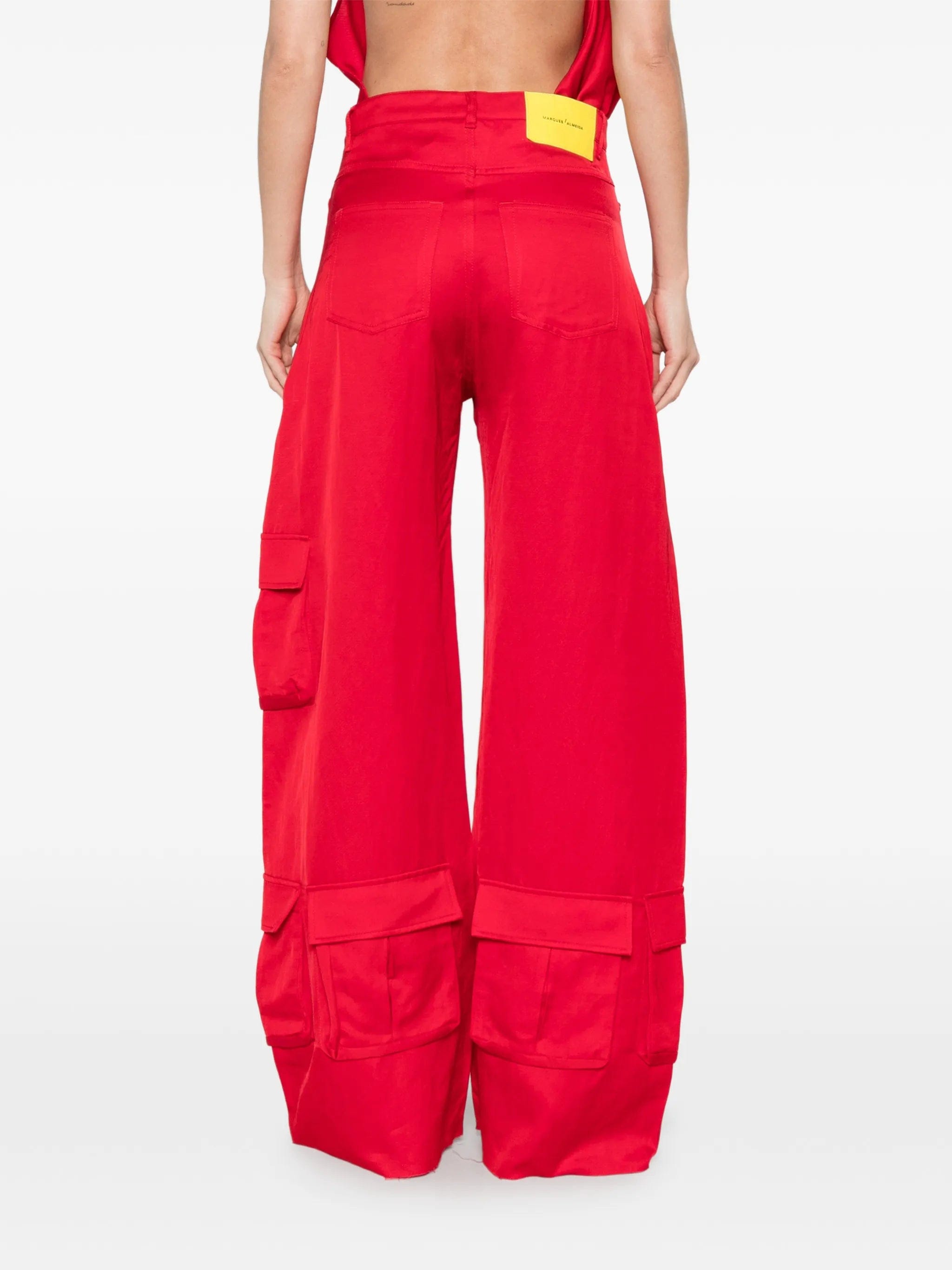 Marques'almeida satin cargo pants