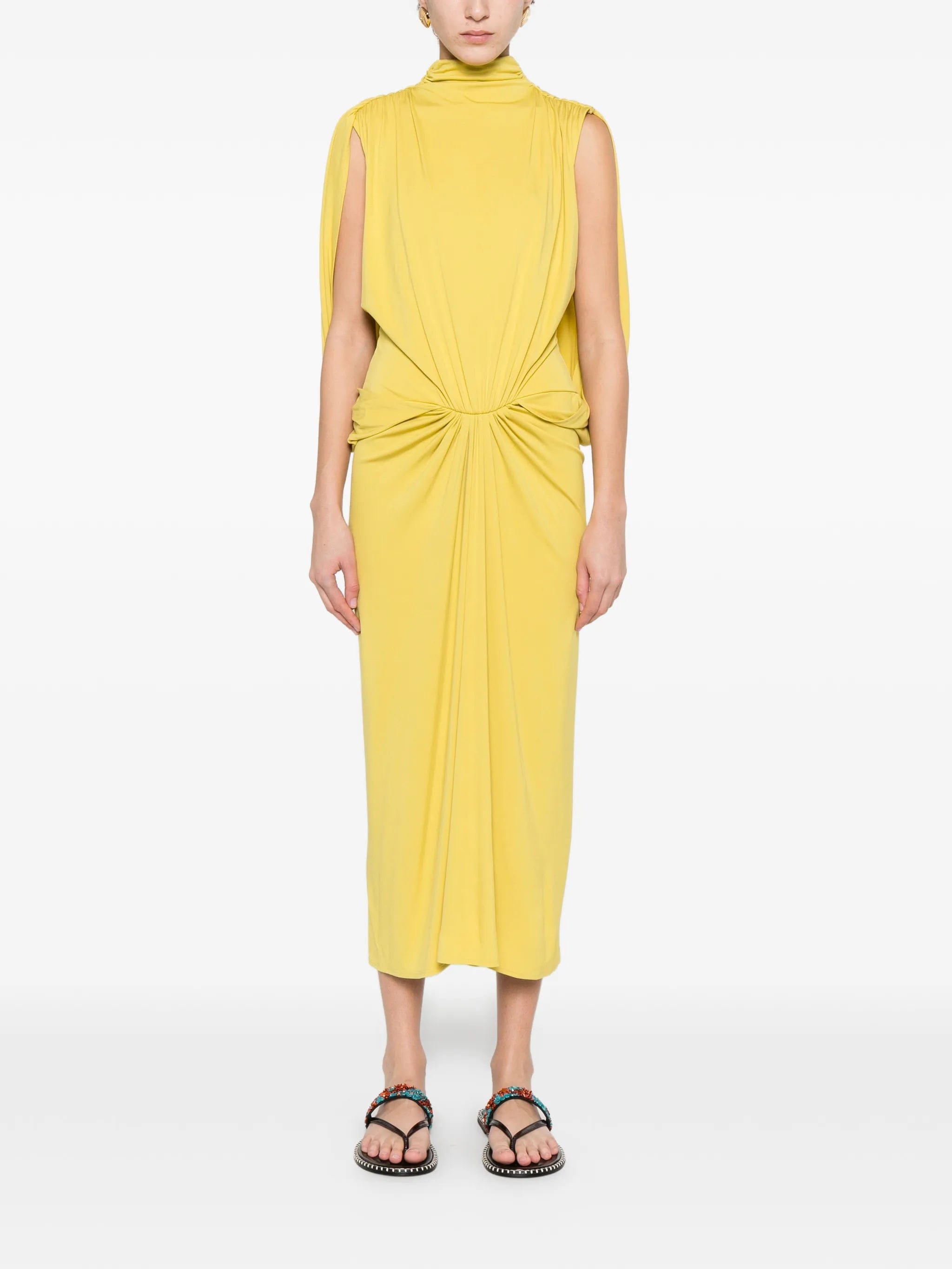 Esse Studios Solina cape gathered dress