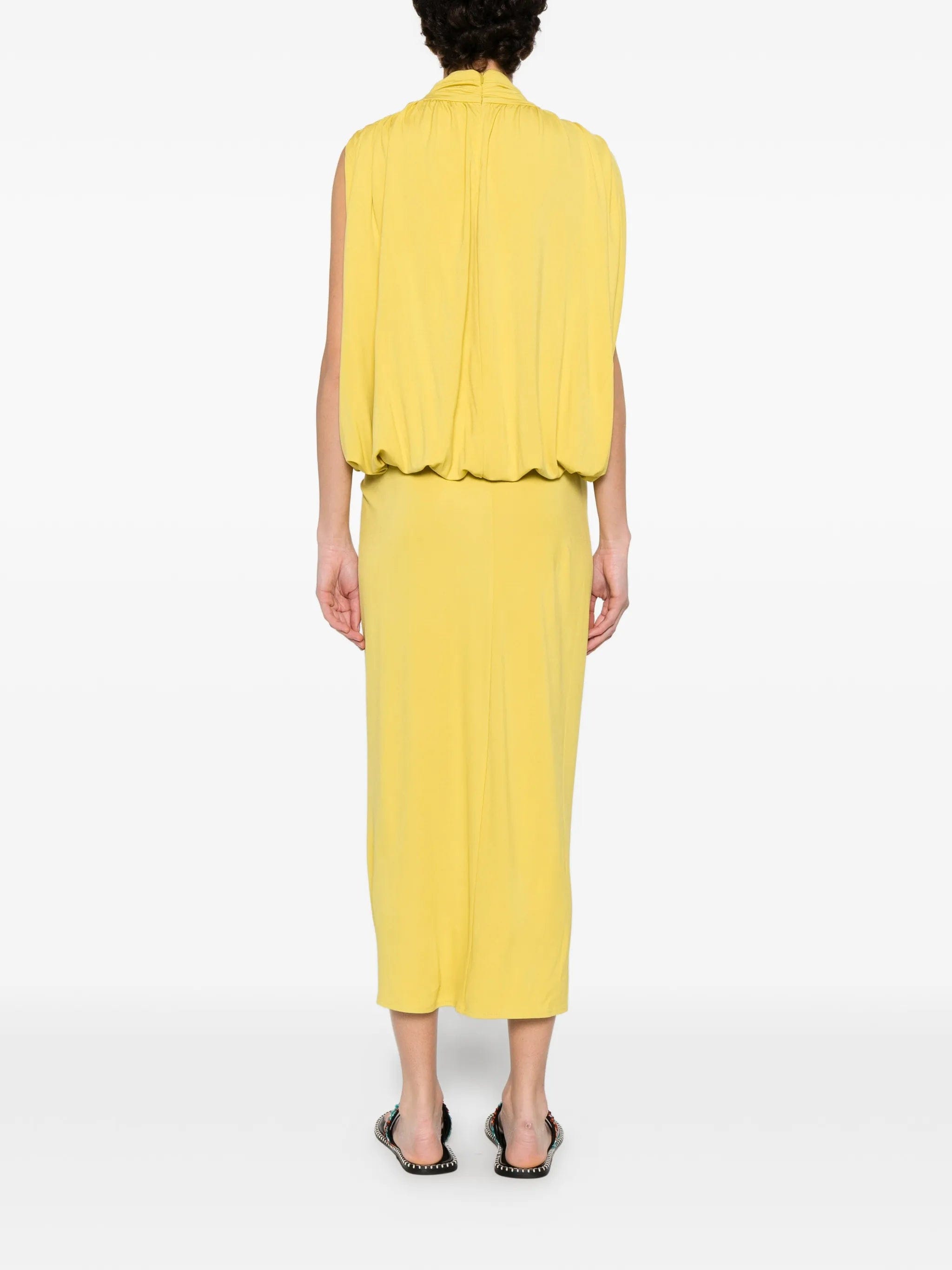 Esse Studios Solina cape gathered dress