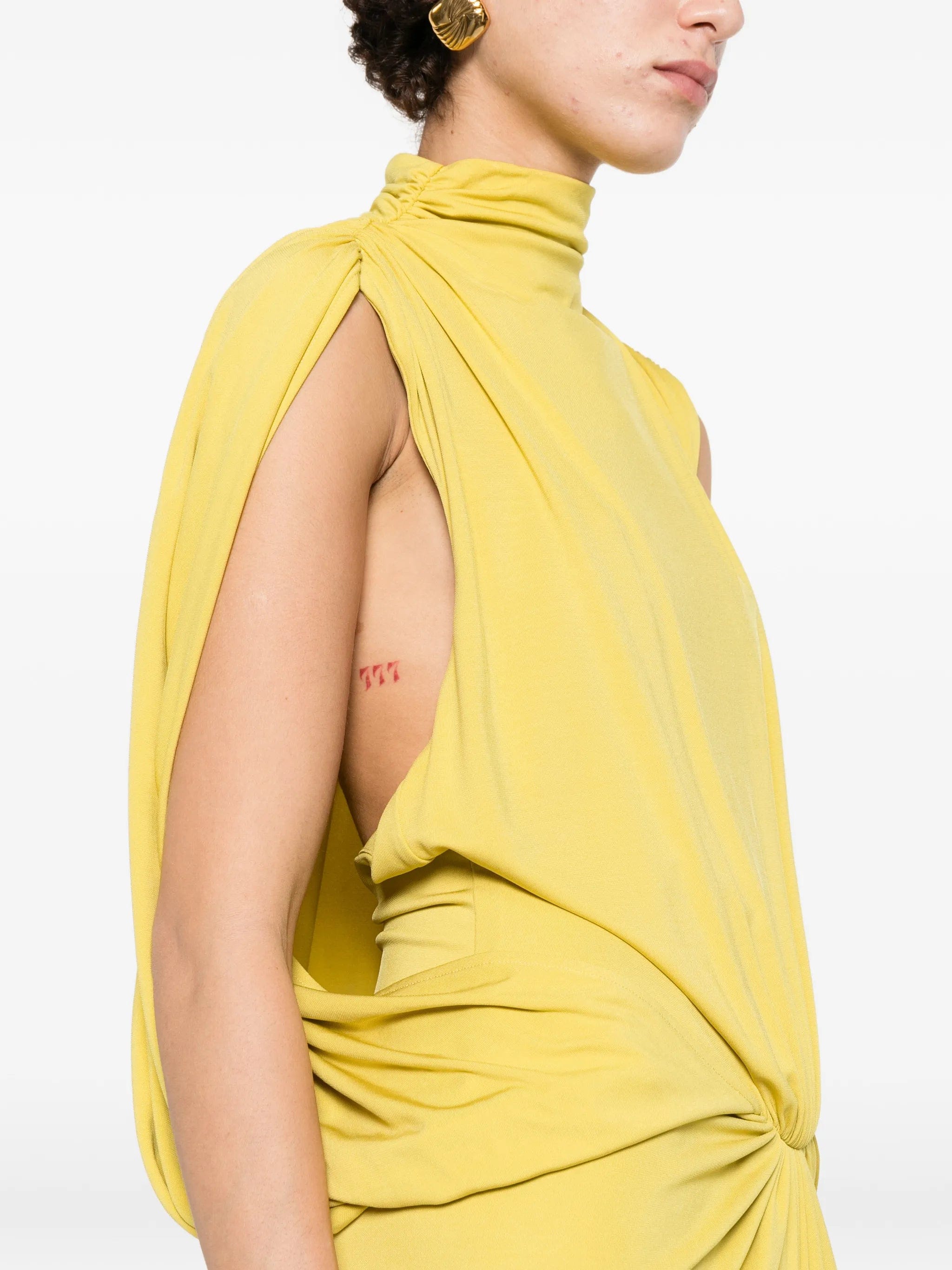 Esse Studios Solina cape gathered dress