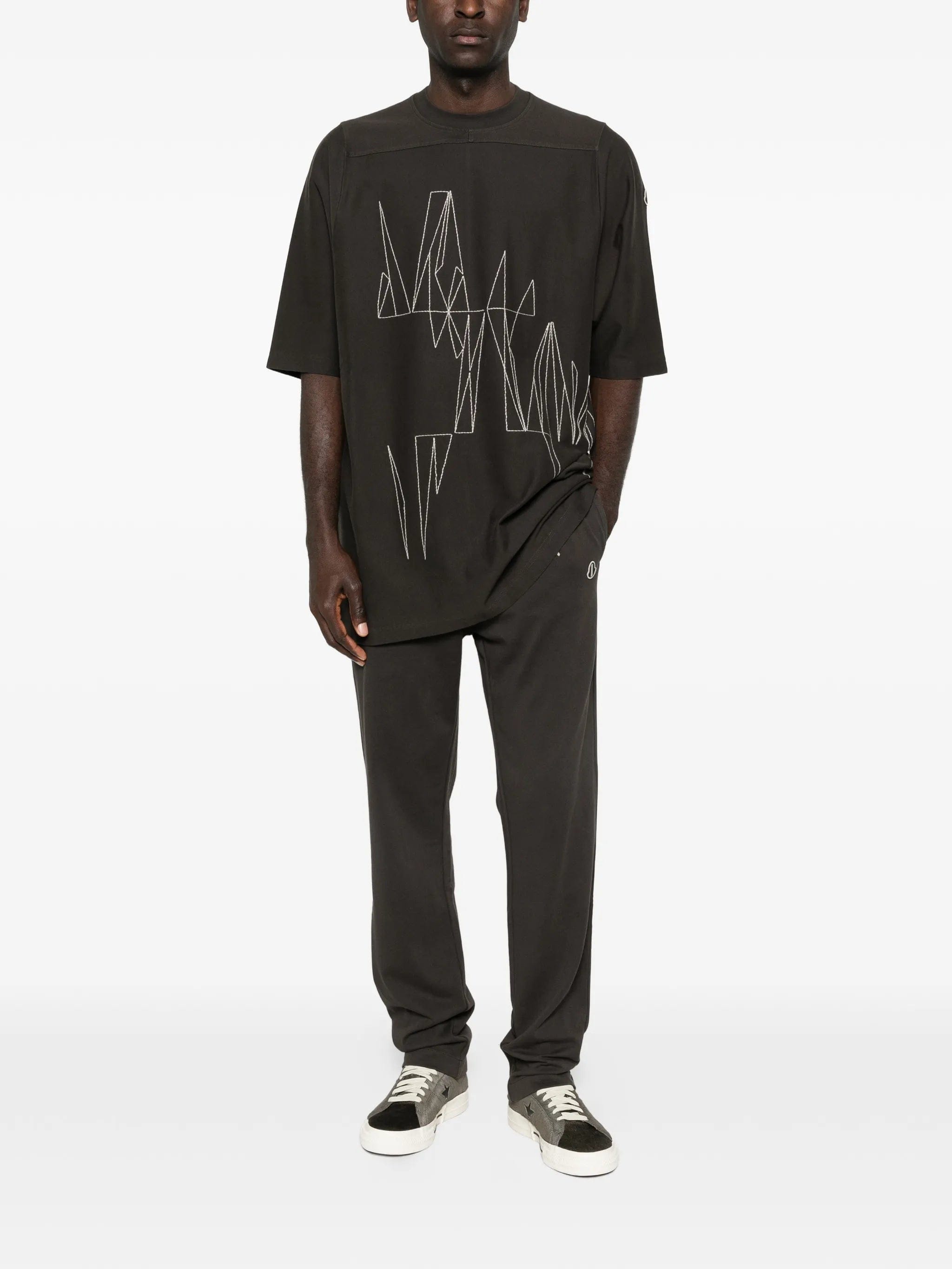 Moncler + Rick Owens jumbo knit graphic T - shirt
