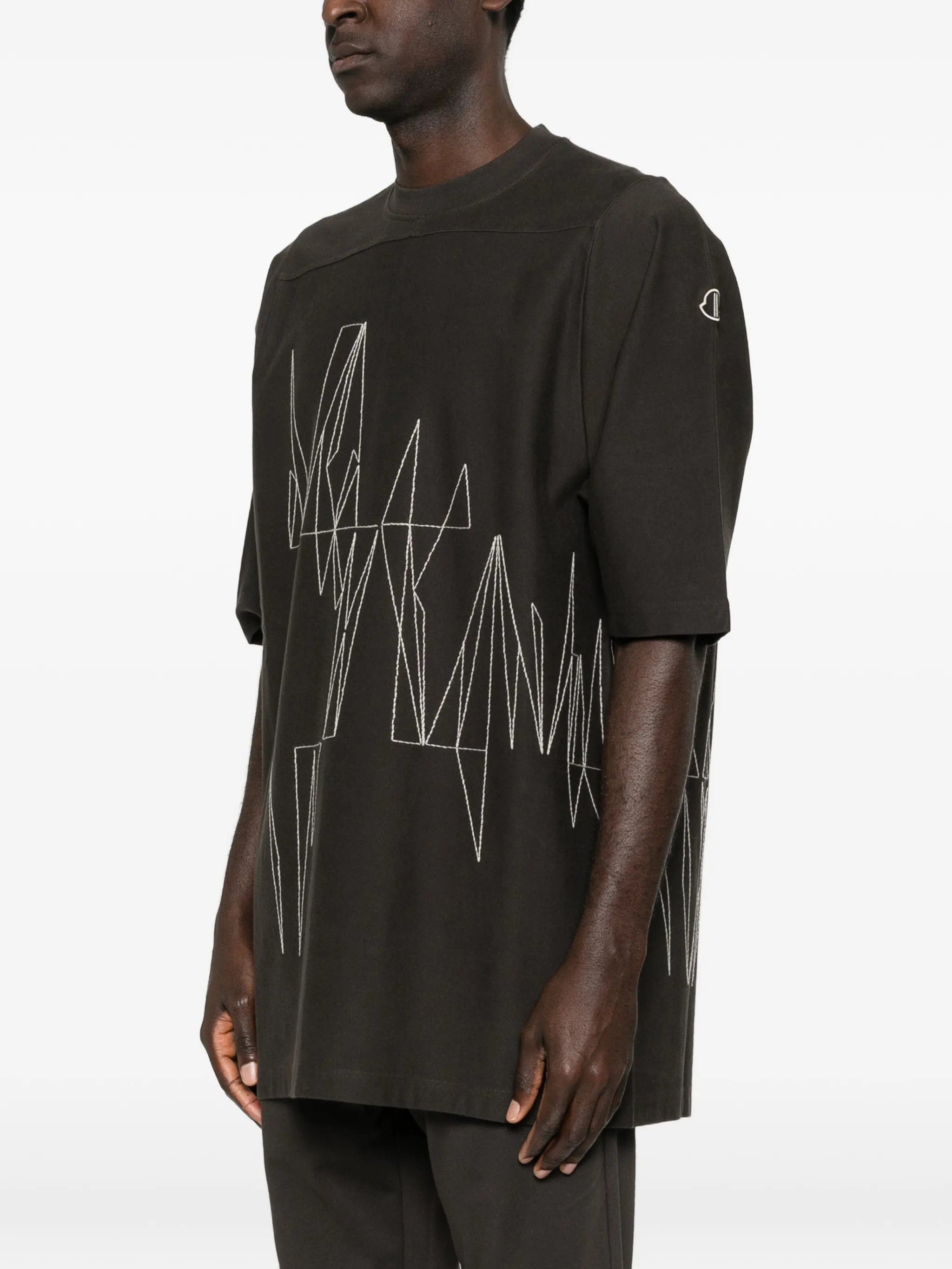 Moncler + Rick Owens jumbo knit graphic T - shirt