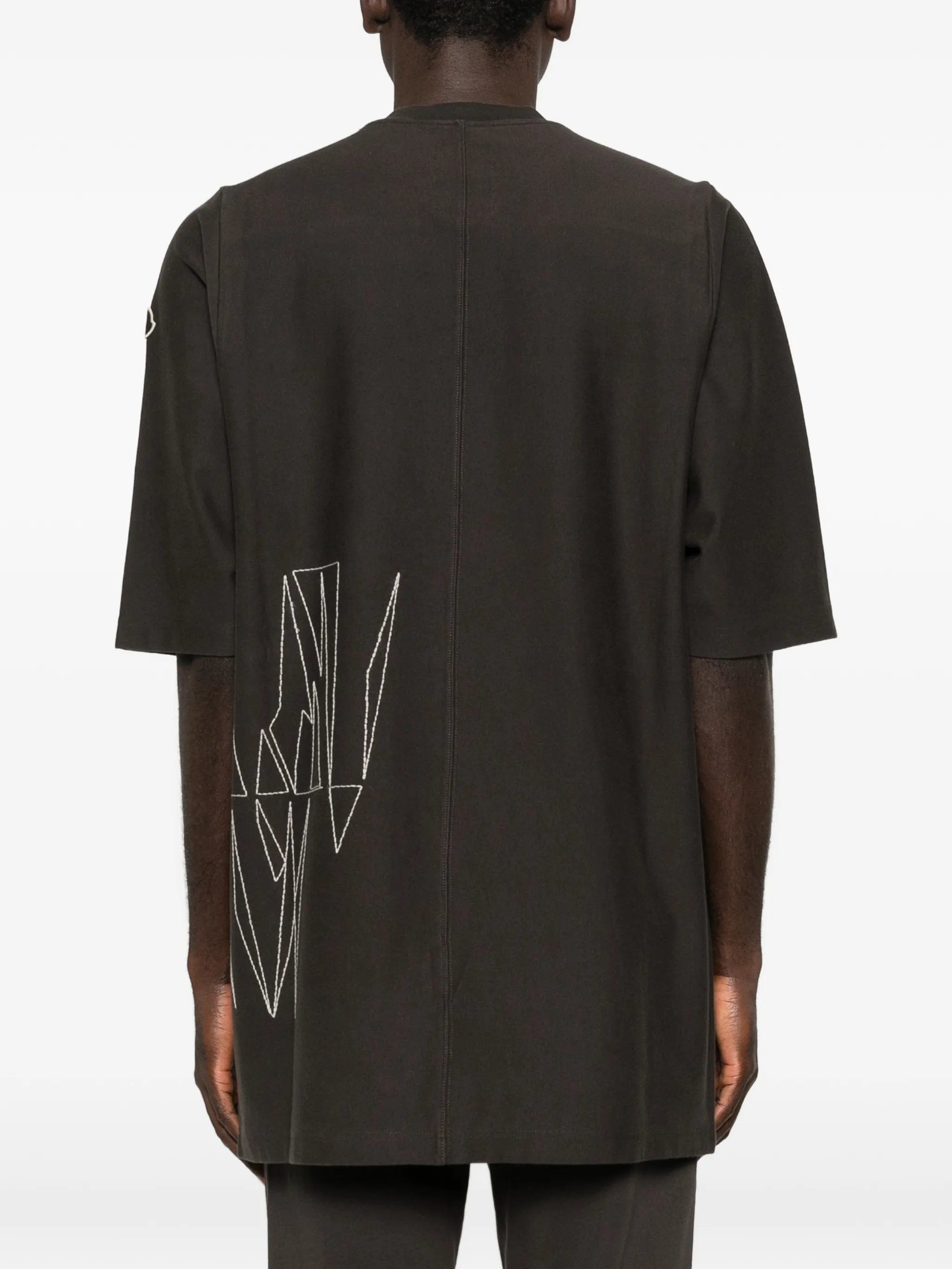 Moncler + Rick Owens jumbo knit graphic T - shirt
