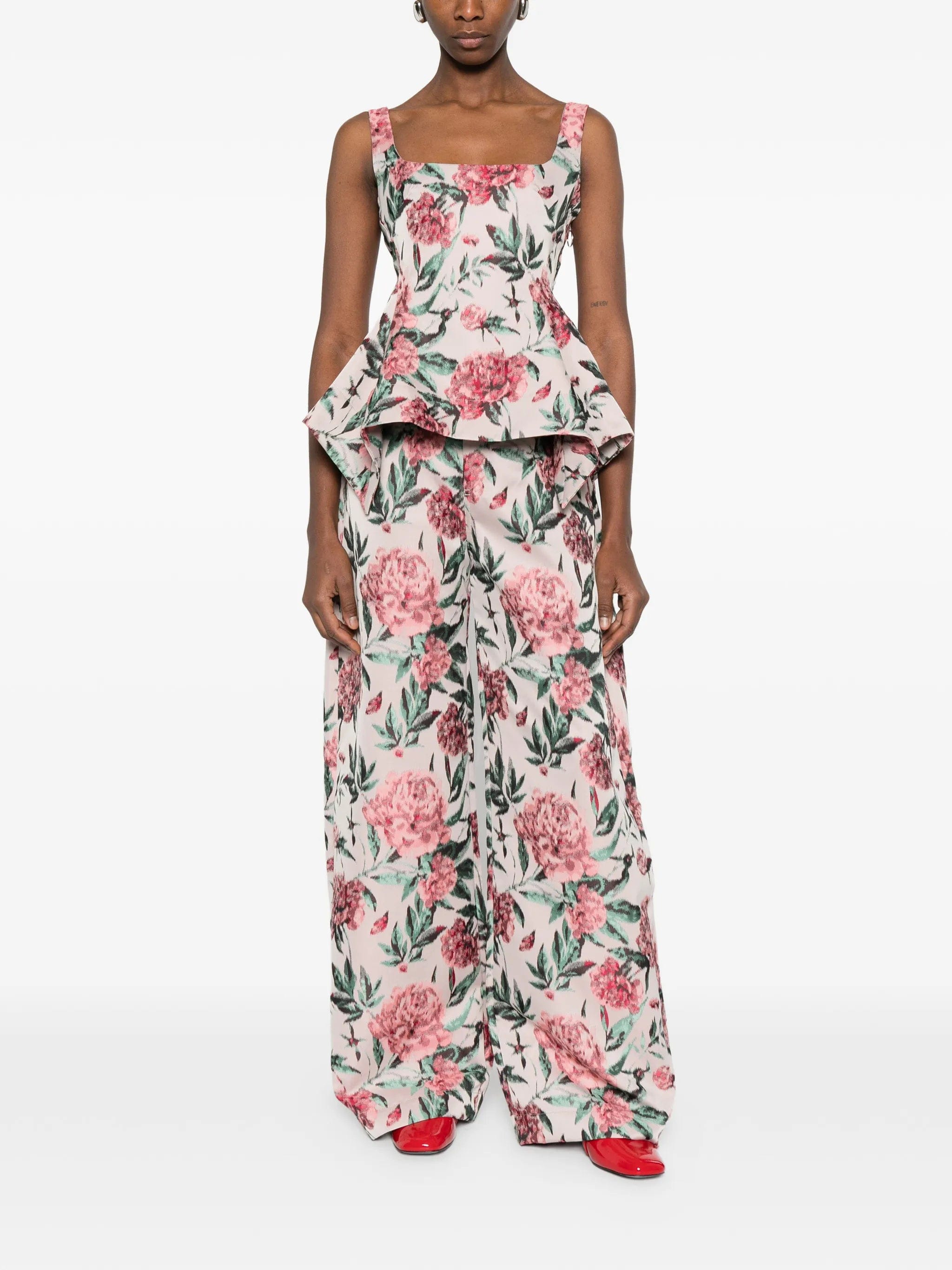 Marques'almeida peplum brocade corset top