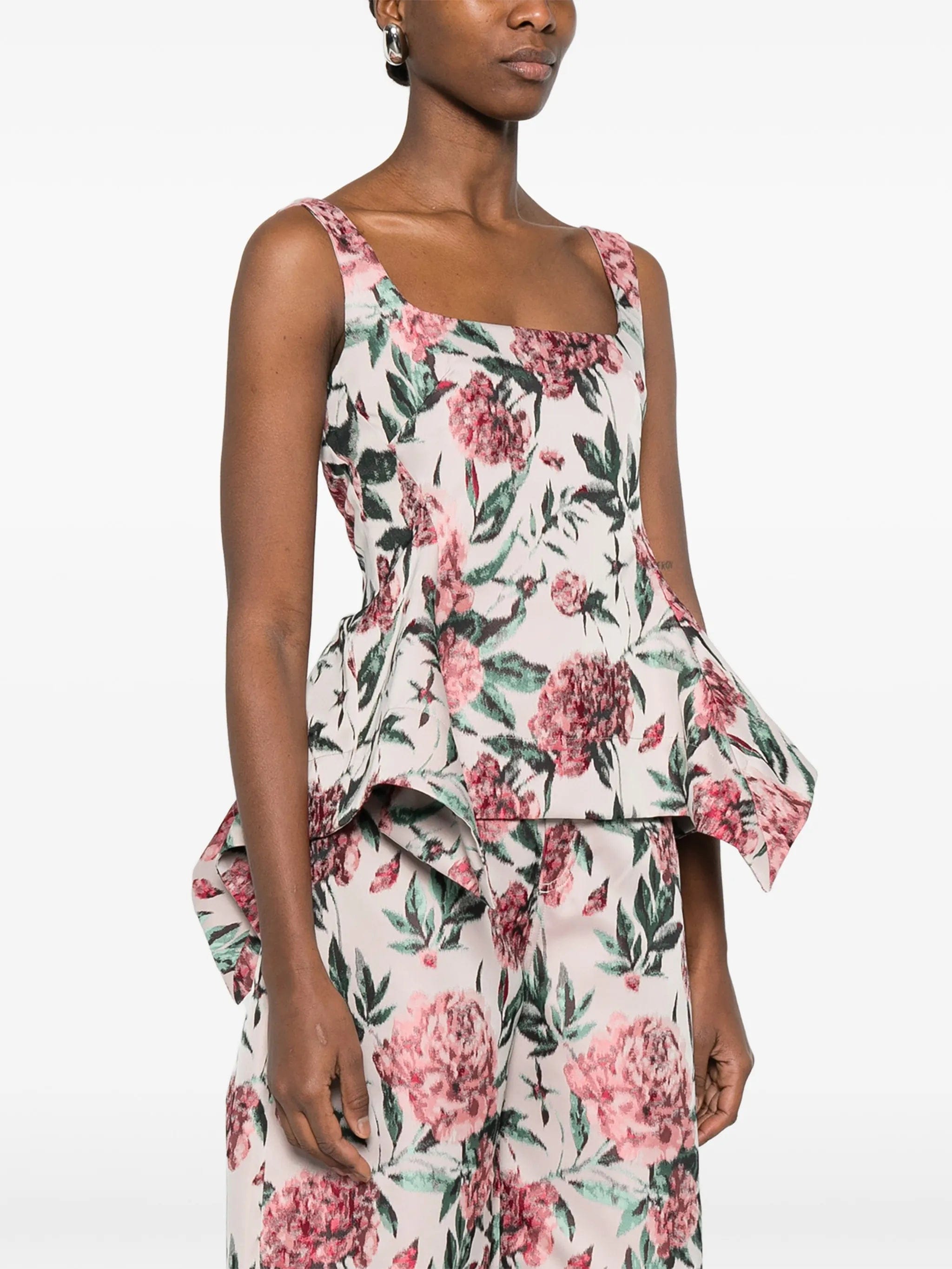 Marques'almeida peplum brocade corset top