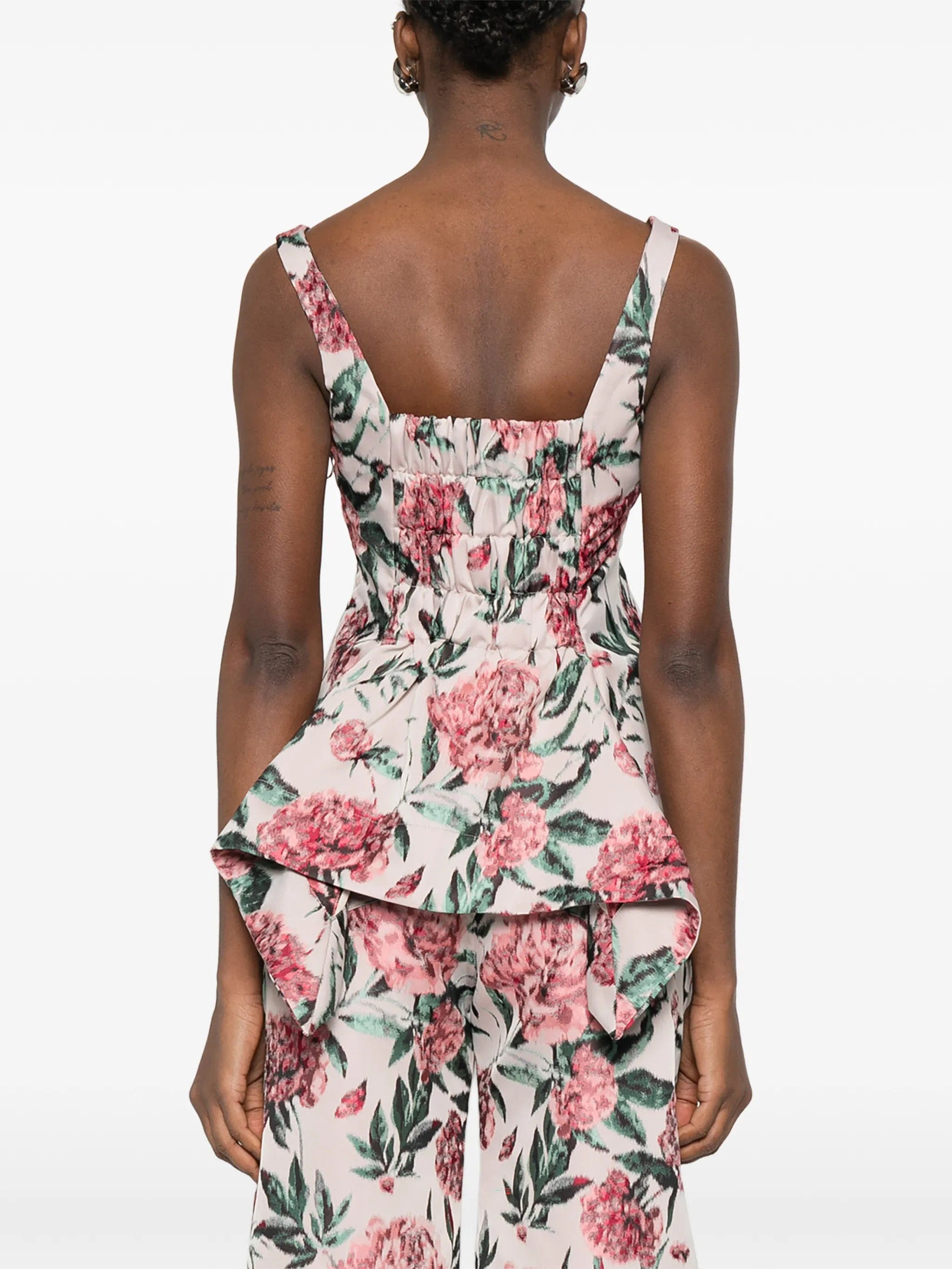 Marques'almeida peplum brocade corset top