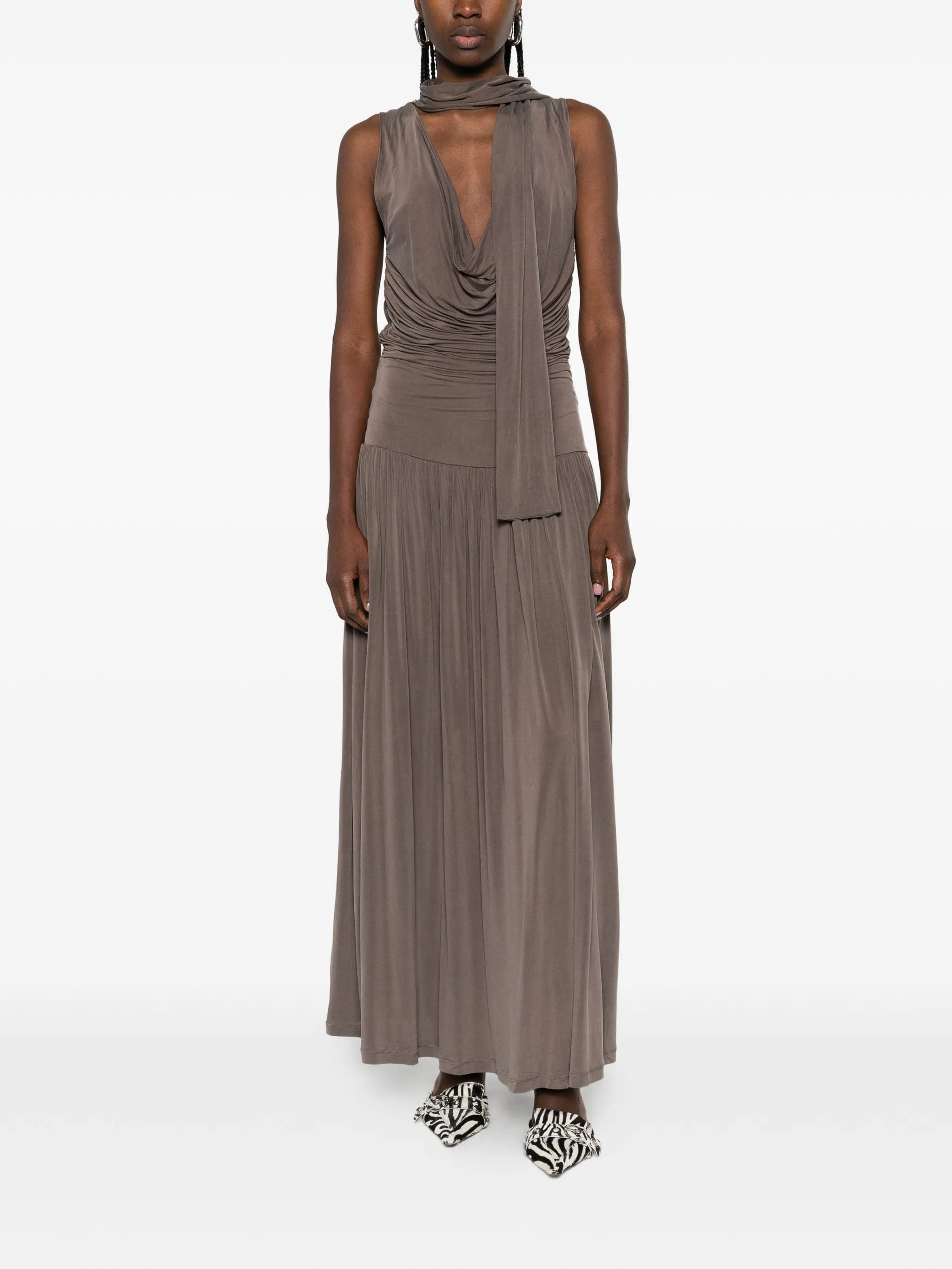 Aya Muse Alyve ruched midi dress