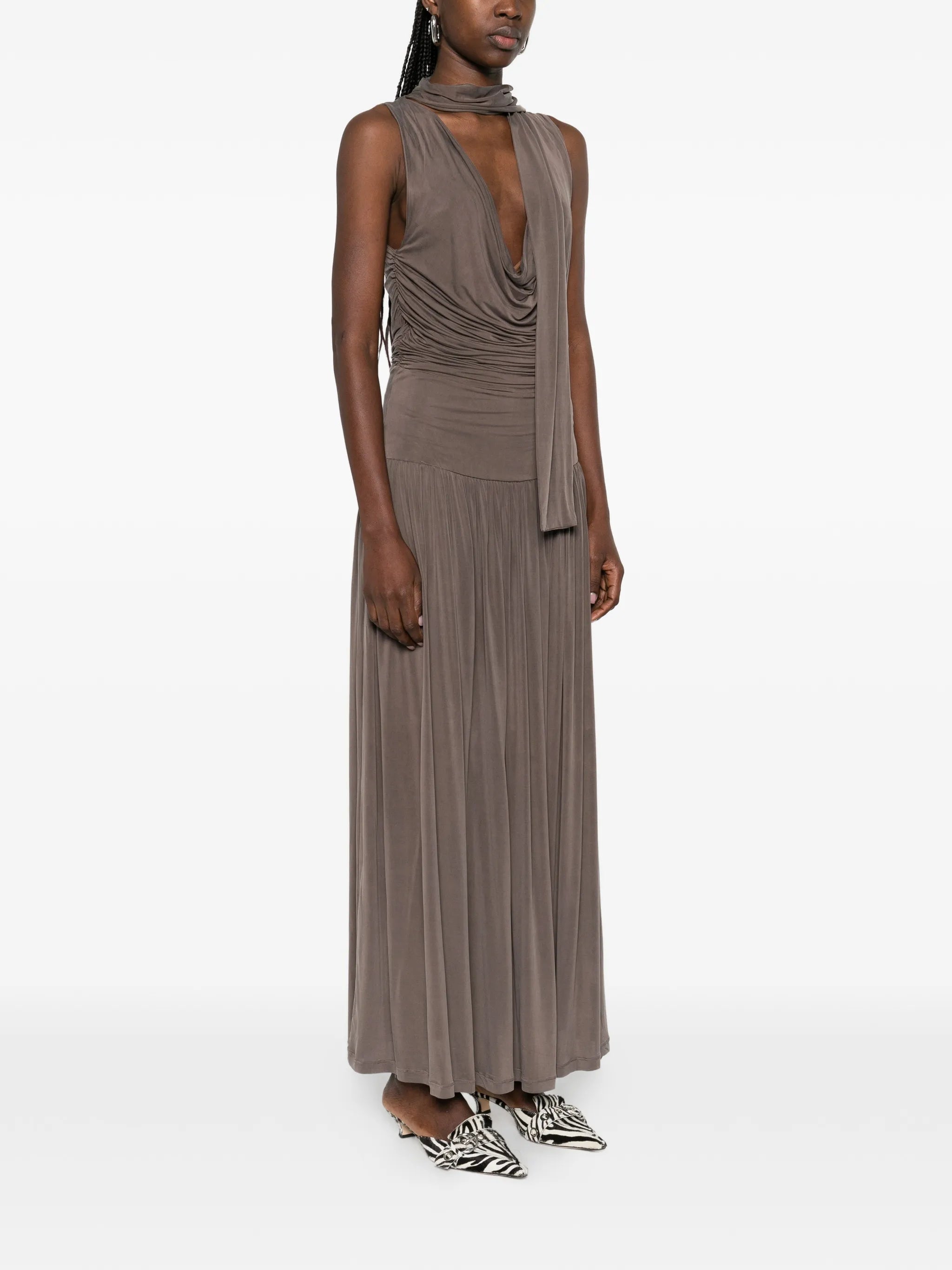Aya Muse Alyve ruched midi dress