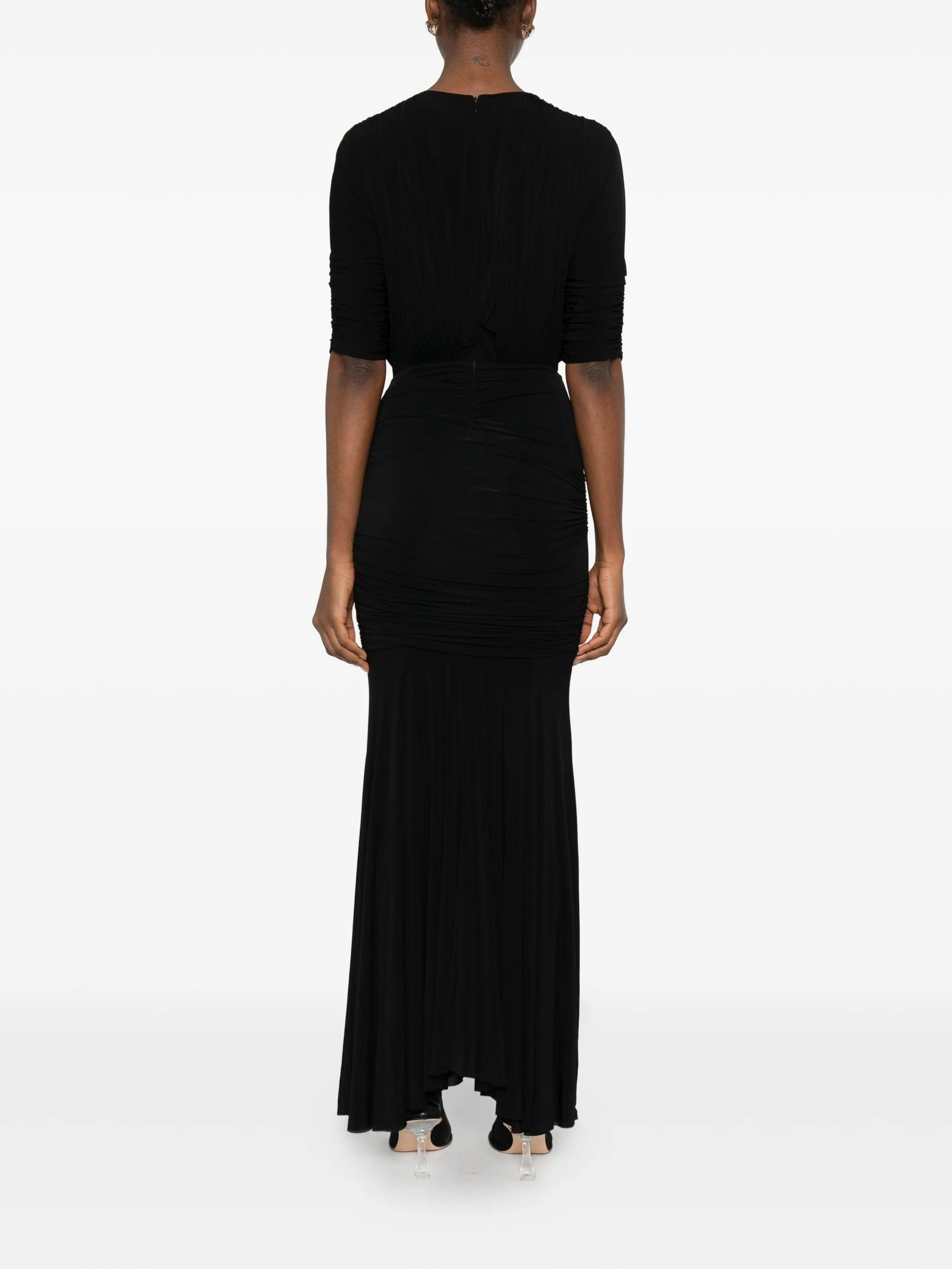 TOVE V - neck ruched dress