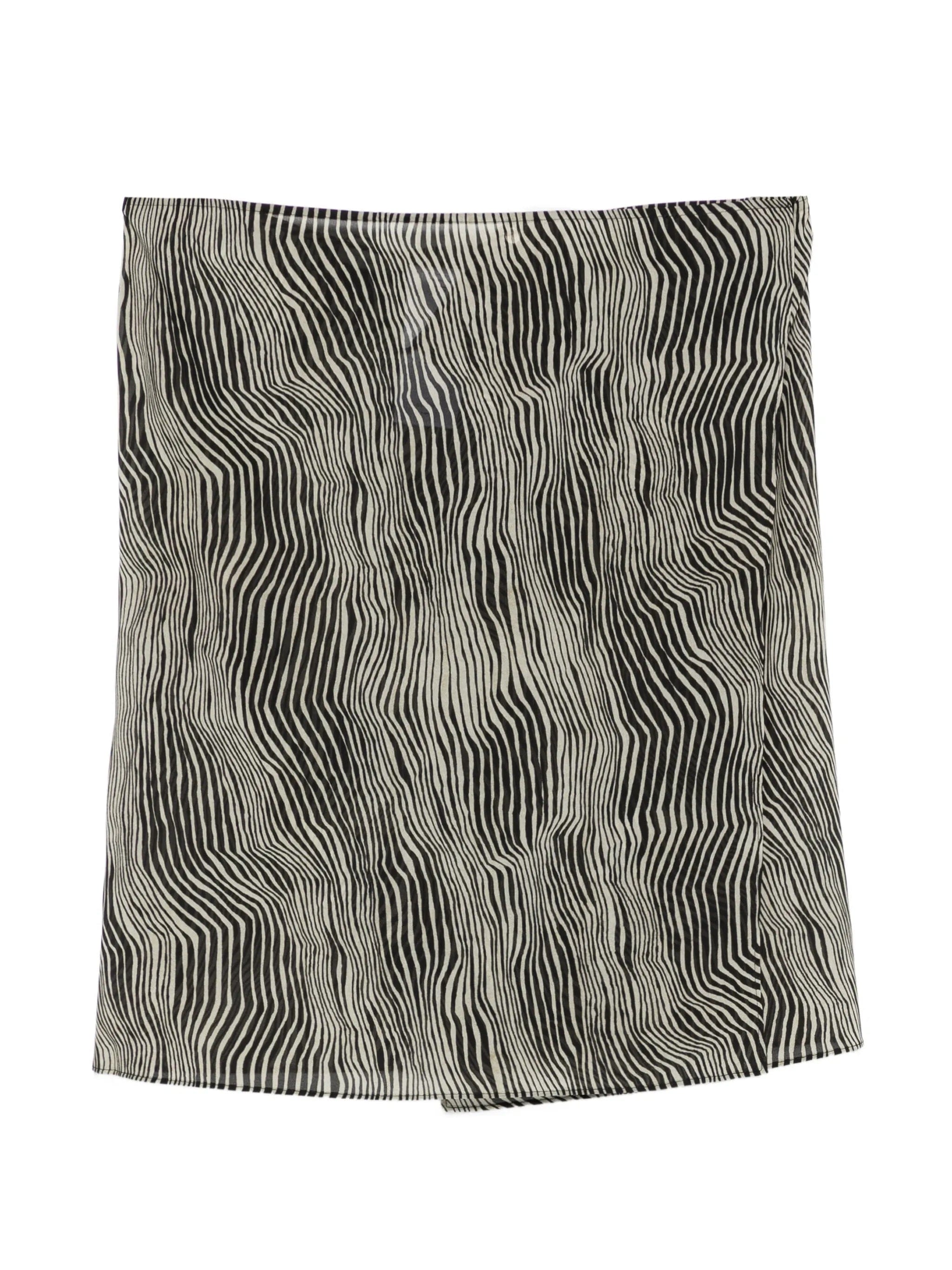 St. Agni Savannah zebra - pattern wrap mini skirt