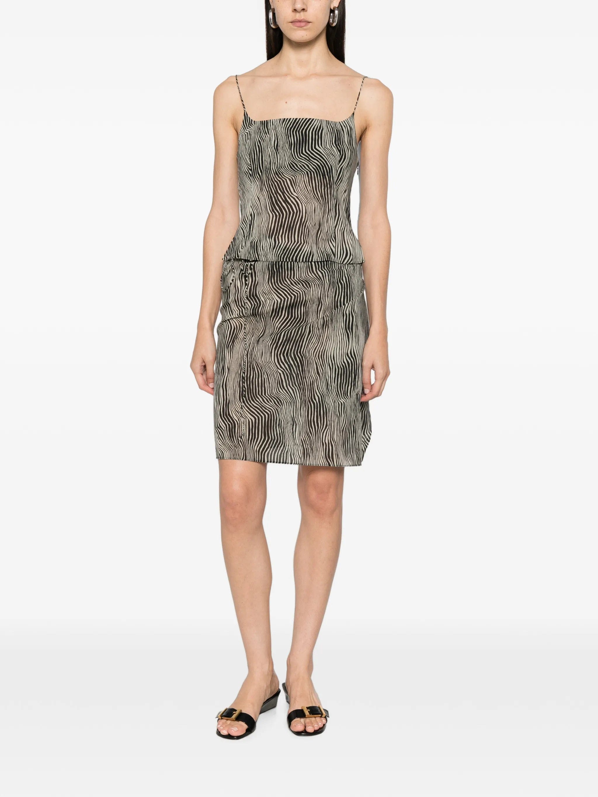St. Agni Savannah zebra - pattern wrap mini skirt