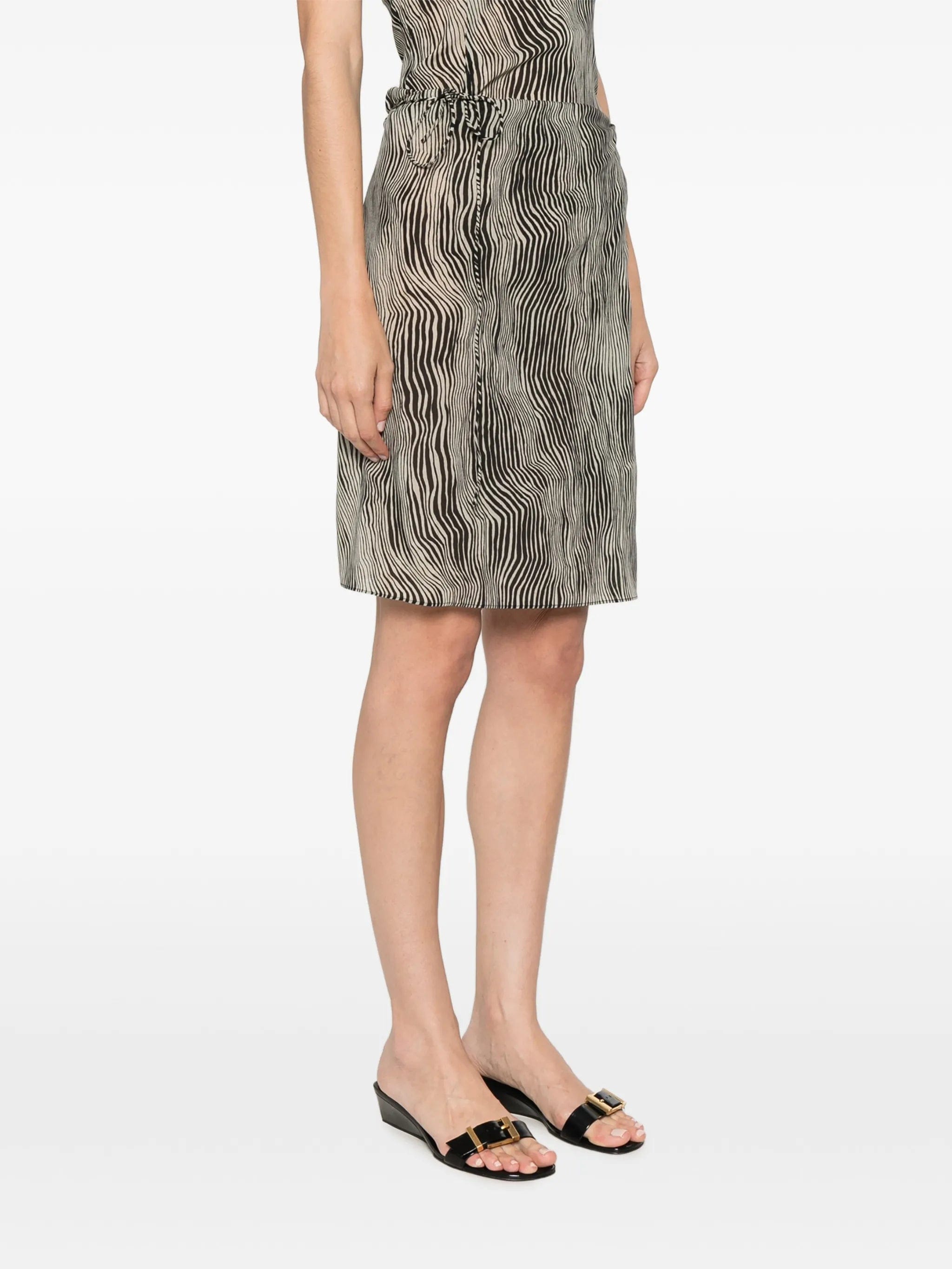 St. Agni Savannah zebra - pattern wrap mini skirt