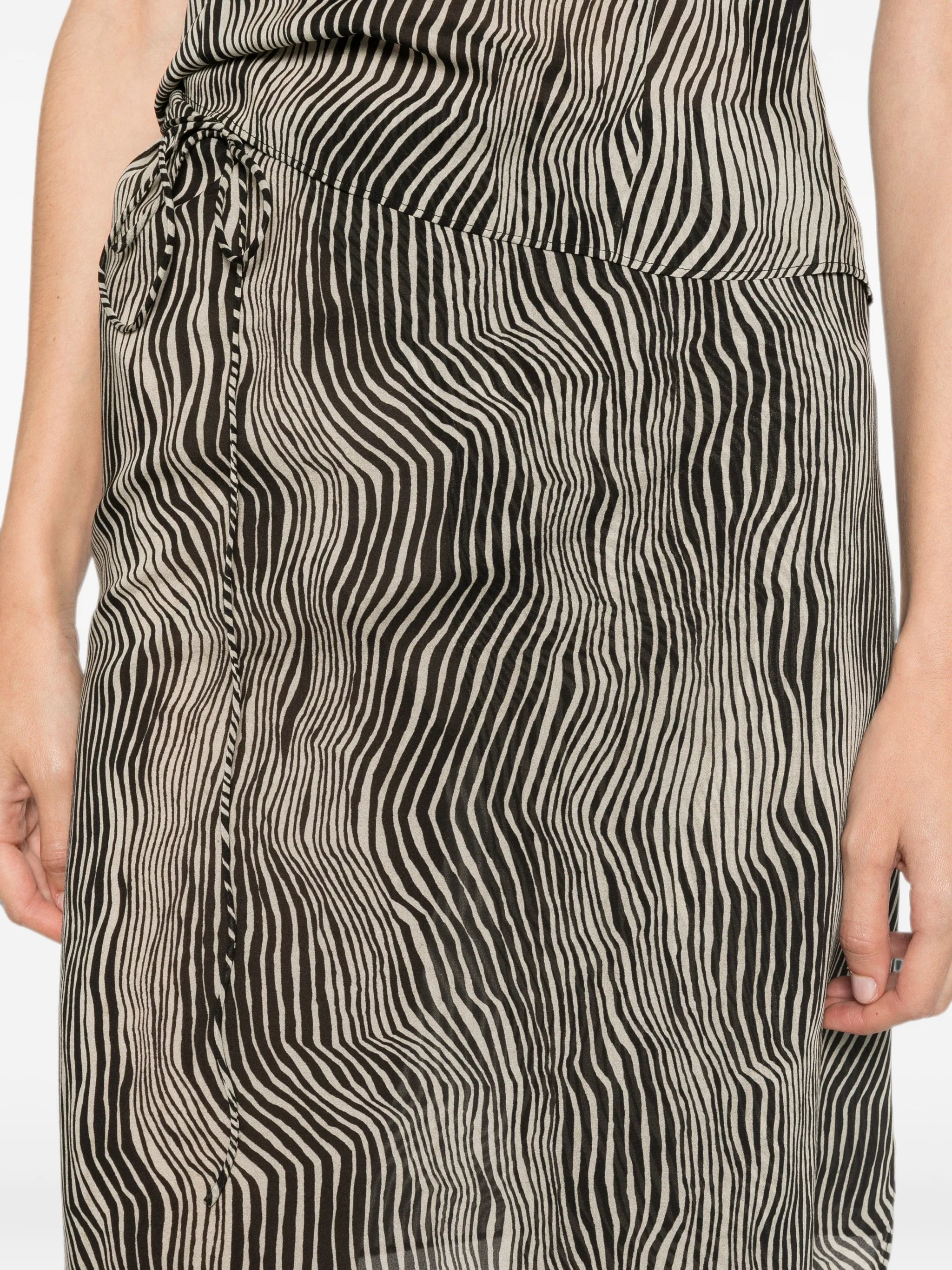 St. Agni Savannah zebra - pattern wrap mini skirt