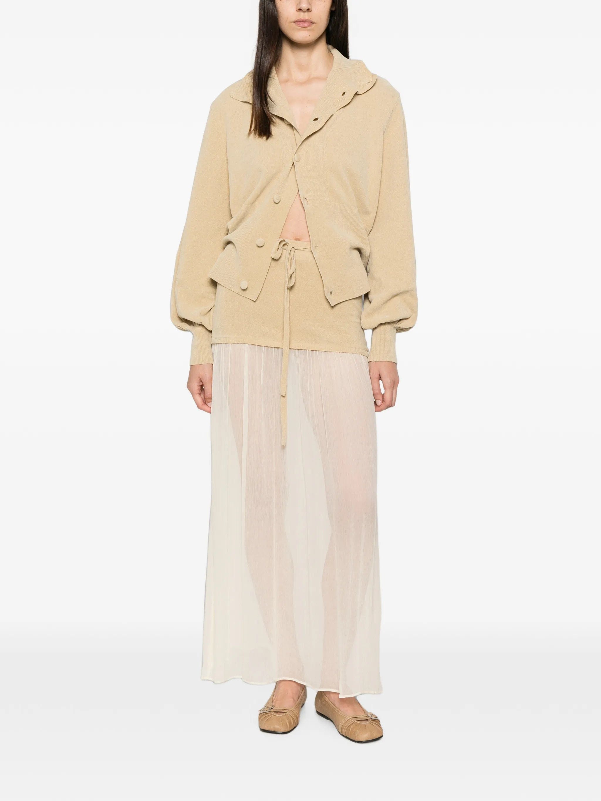 Aya Muse Asha sheer - panel maxi skirt
