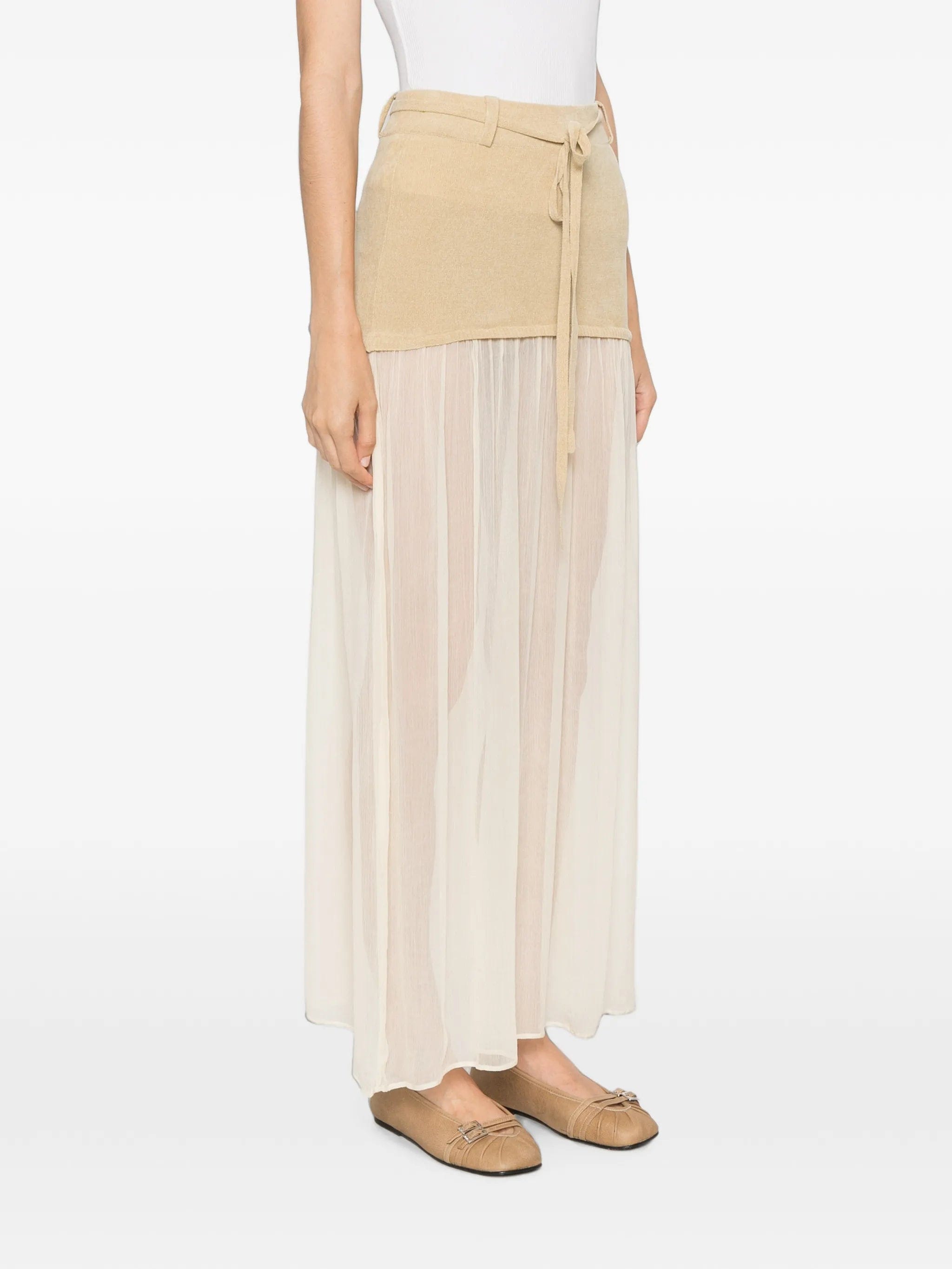 Aya Muse Asha sheer - panel maxi skirt