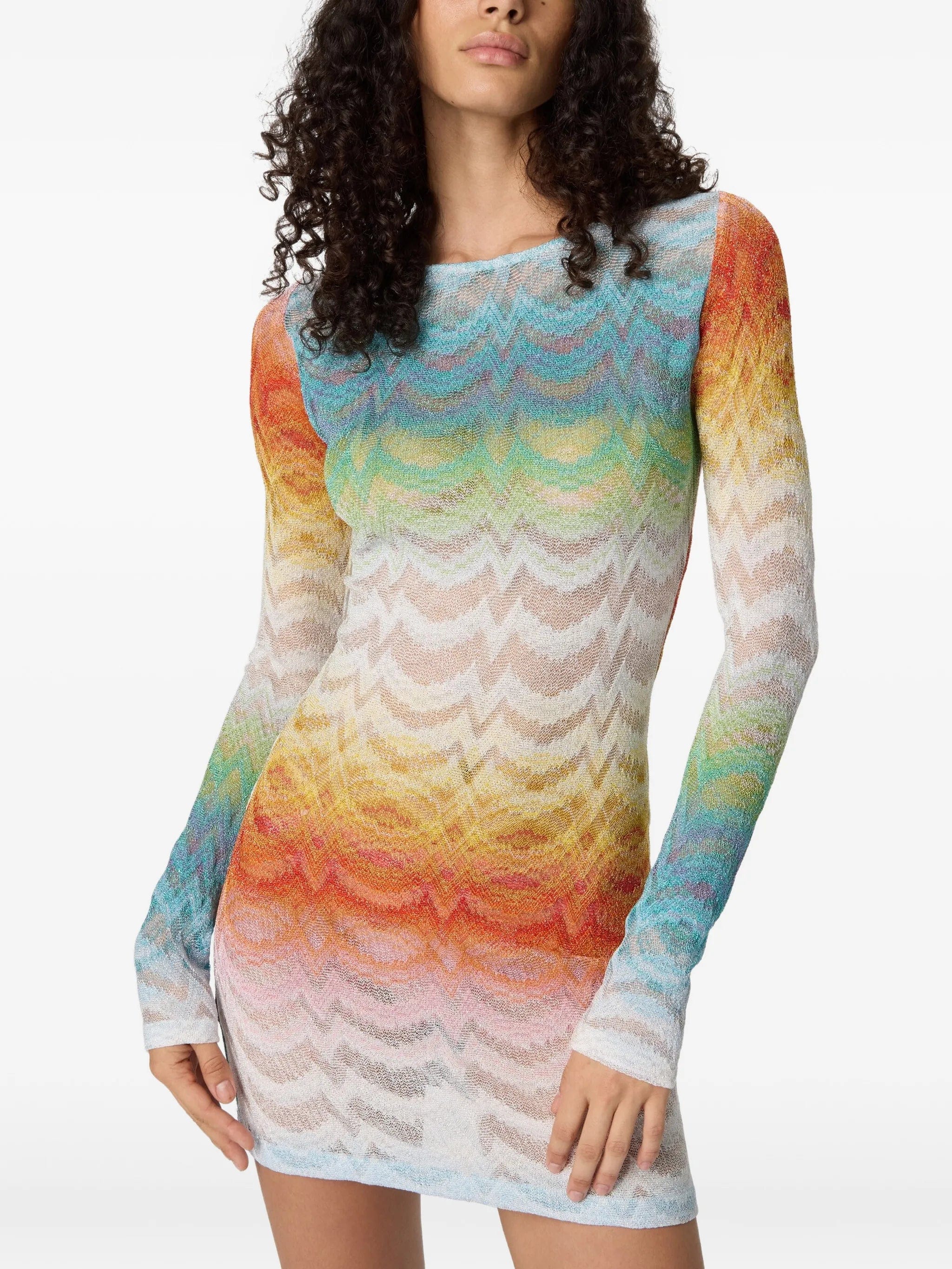 Missoni long - sleeve mini dress