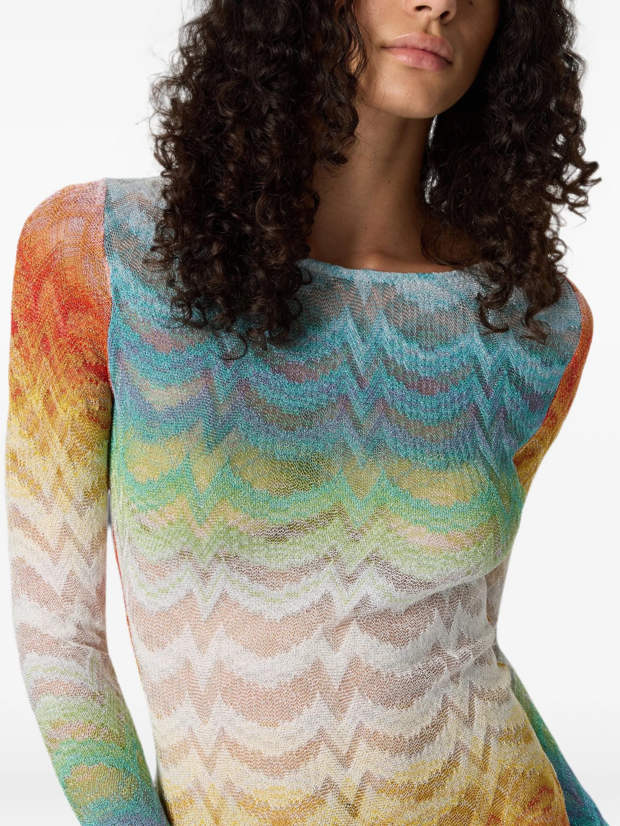 Missoni long - sleeve mini dress