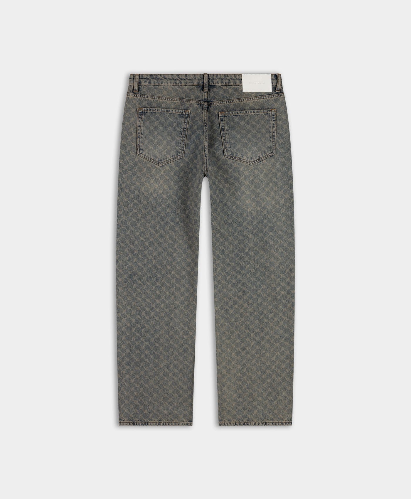 Daily Paper Worldwide Seal Beige Faded Monogram Amba Jeans