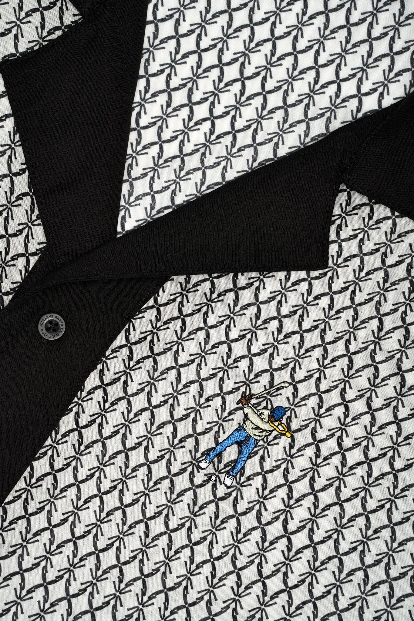 Eastside Golf Cabana Shirt White/Black