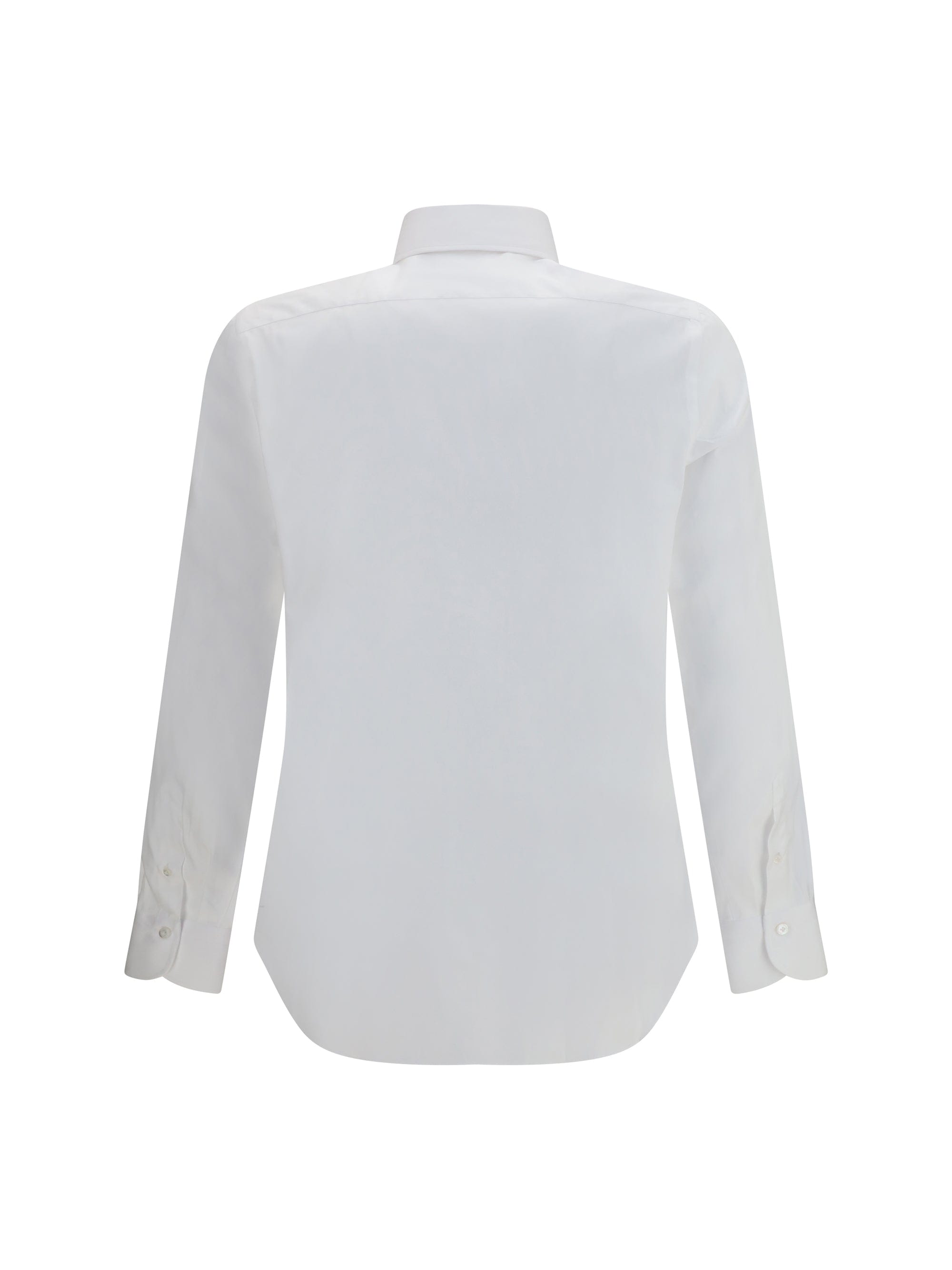 Finamore Tailored Pinpoint Cotton Shirt — White