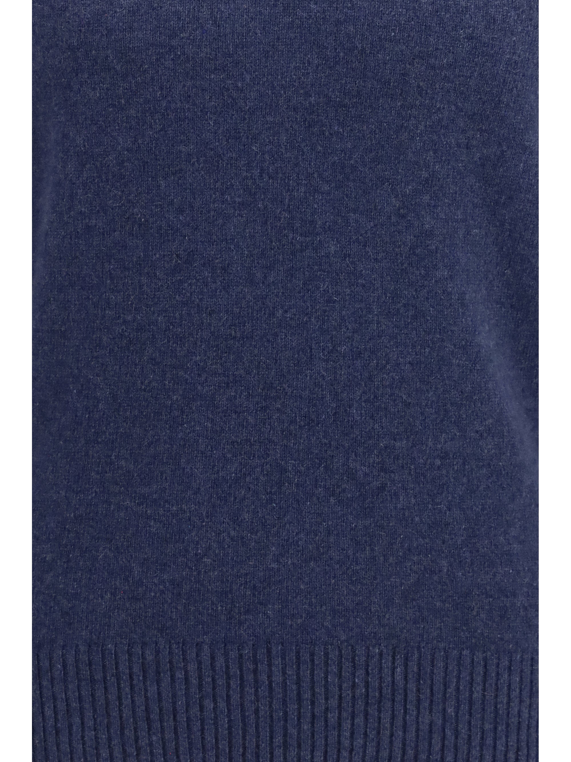 Brooksfield Cashmere Crewneck Sweater — Blue
